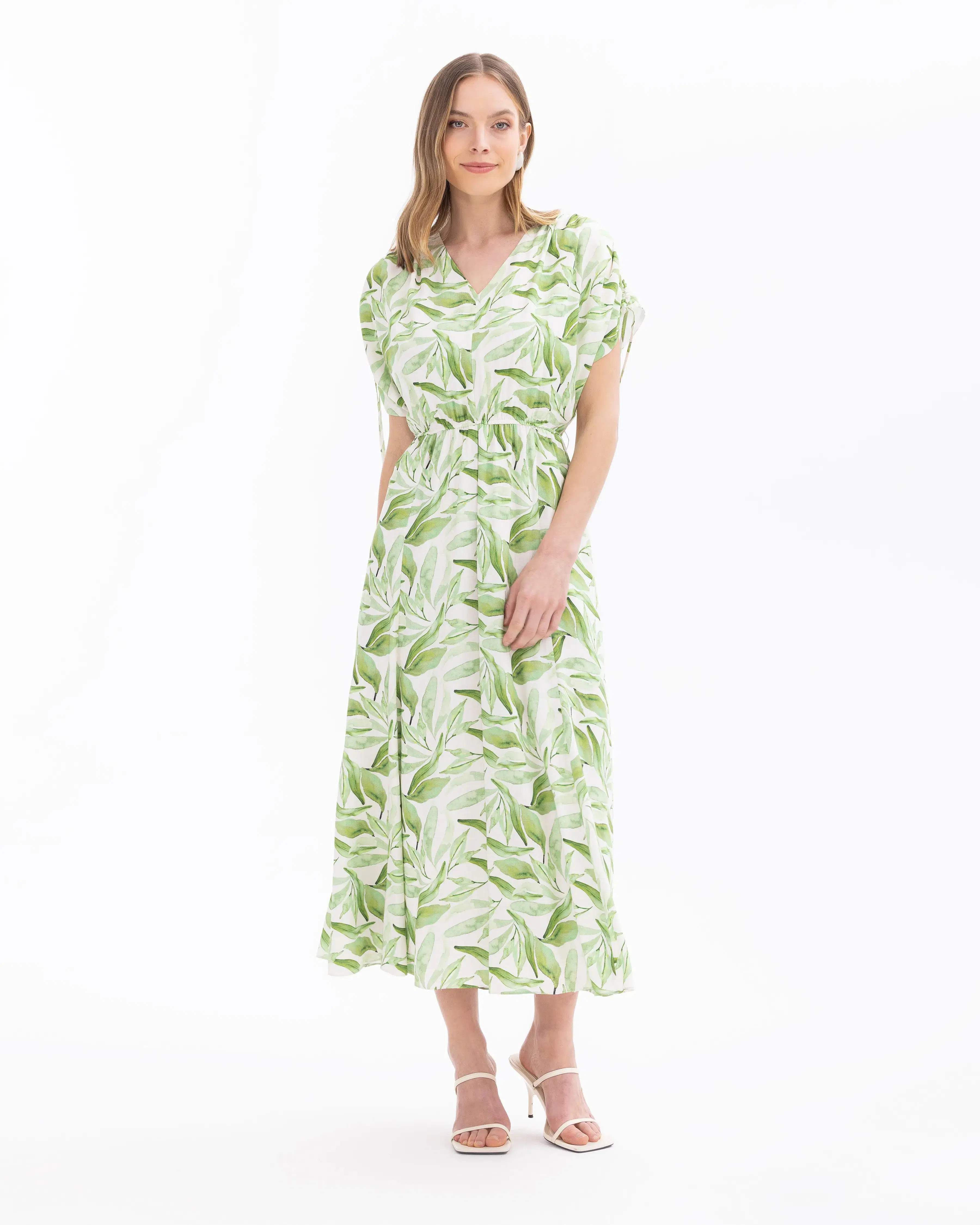 10002411310024 SEÇİL GÜNLÜK ELBİSE - YEŞİL