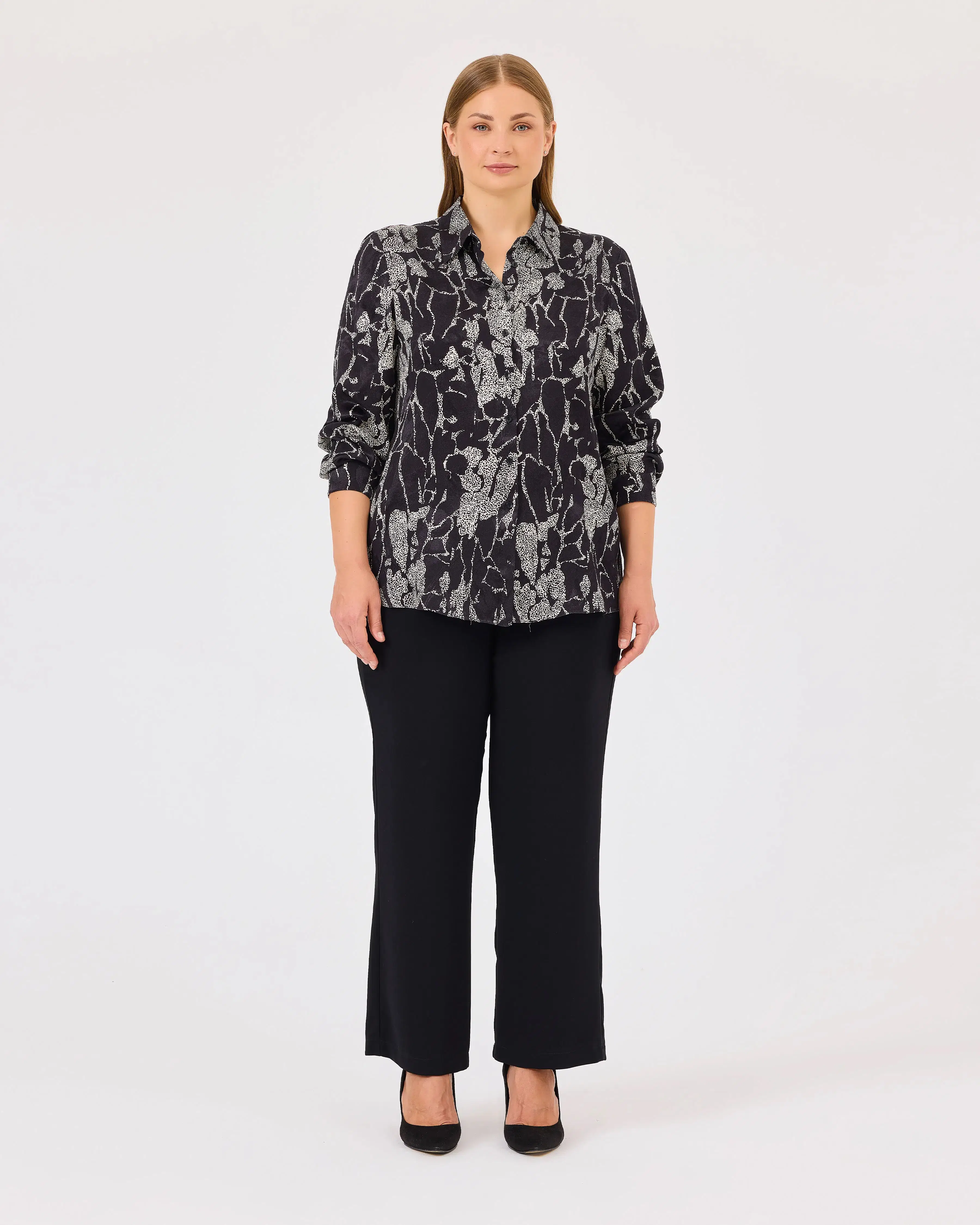 10002421514032 GALAXİ ŞIK GÖMLEK - SİYAH