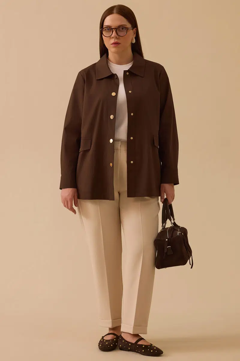 10002611114001 GALAXİ CEKET - KAHVE