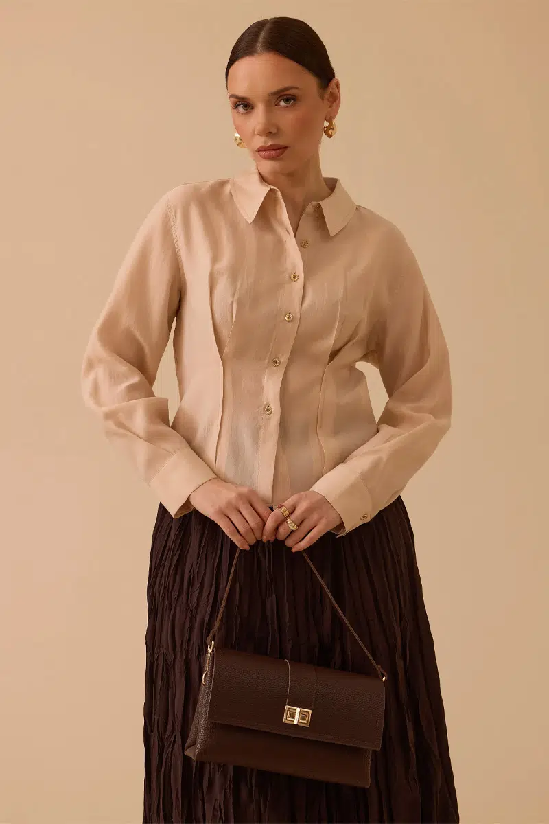 10002611510013 SEÇİL GÖMLEK - BEJ