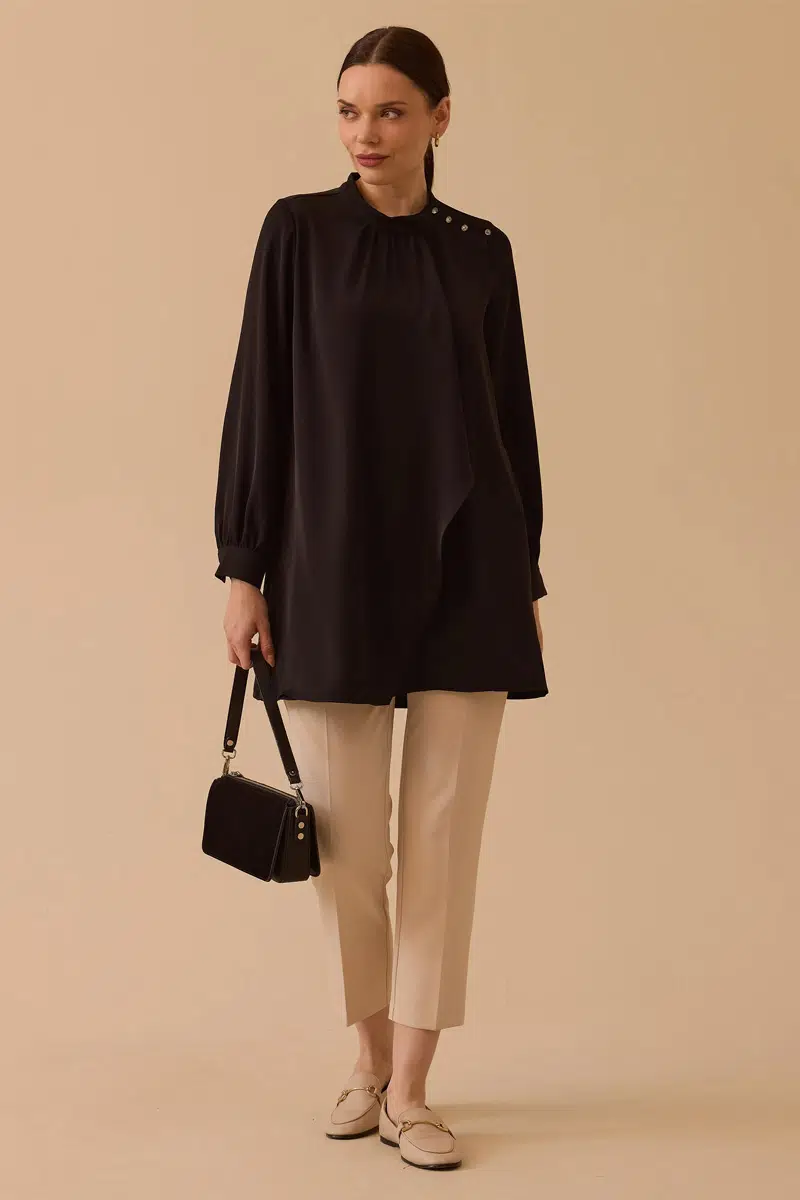 10002611811004 SCL ŞIK BLUZ - SİYAH