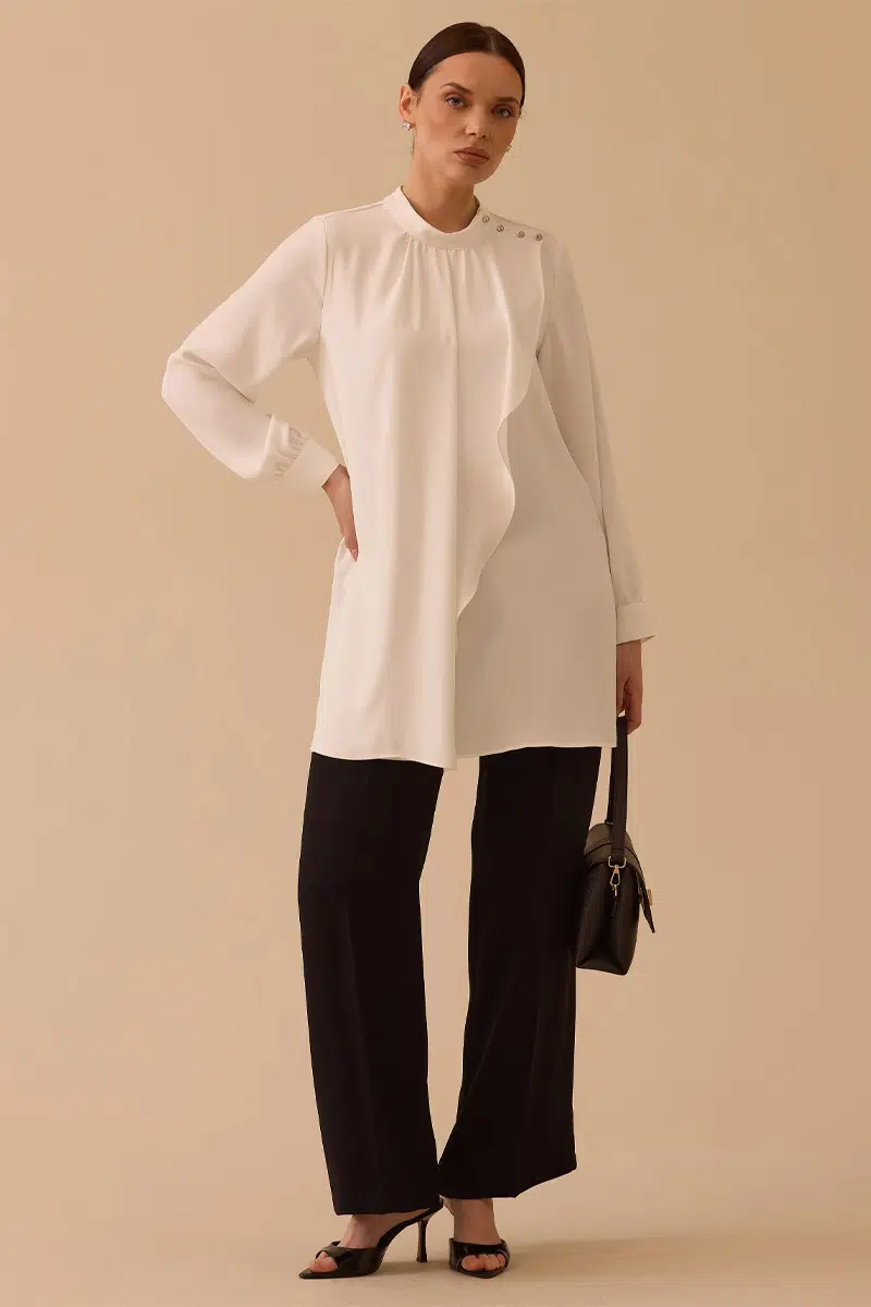 10002611811004 SCL ŞIK BLUZ - EKRU