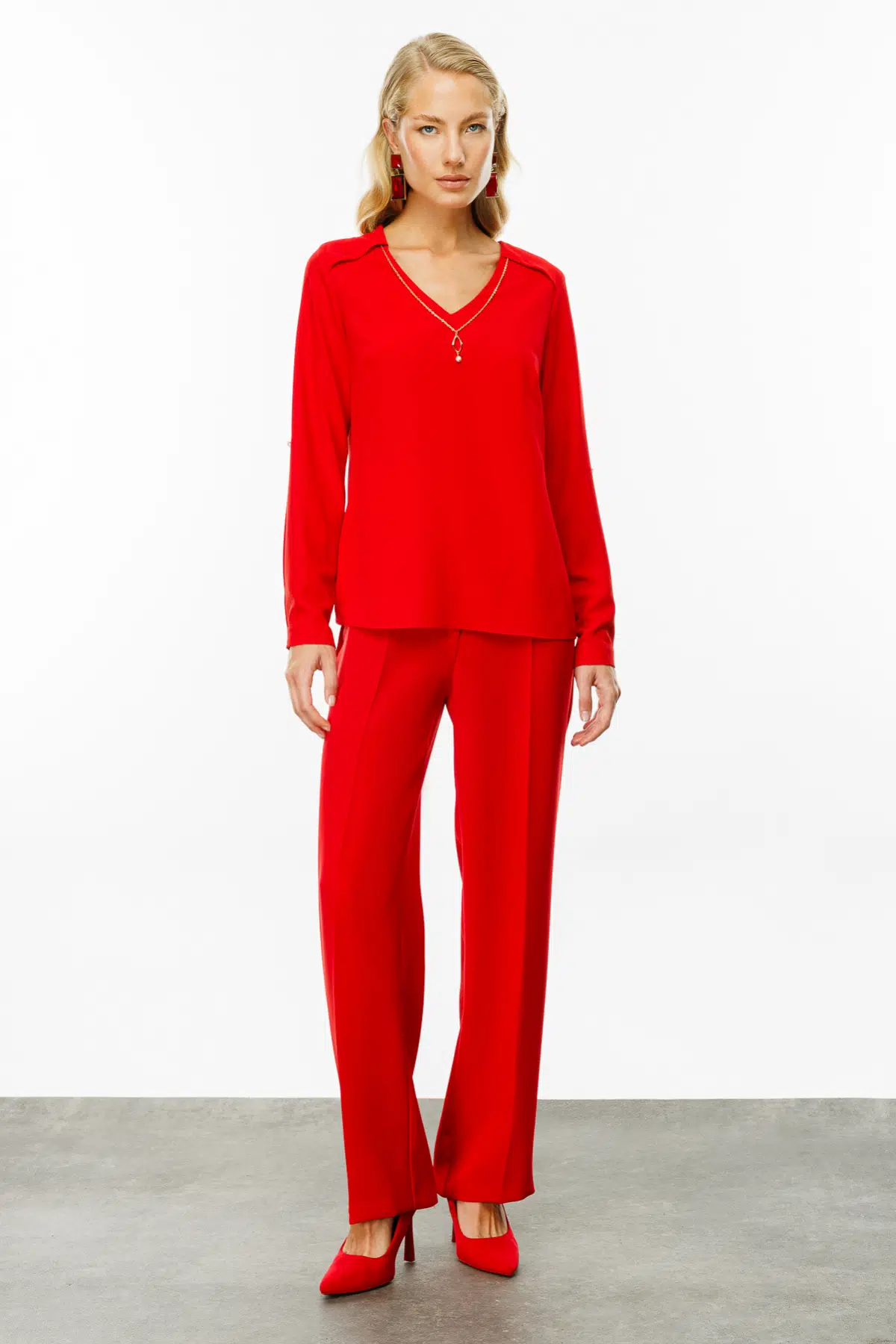 1011 EKOL PANTOLON - KIRMIZI