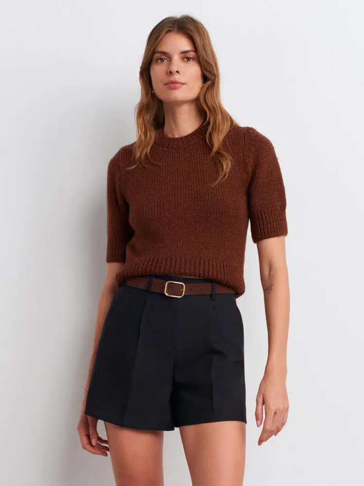 10821 DİLVİN BİSİKLET YAKA KISA KOL TRİKO KAZAK