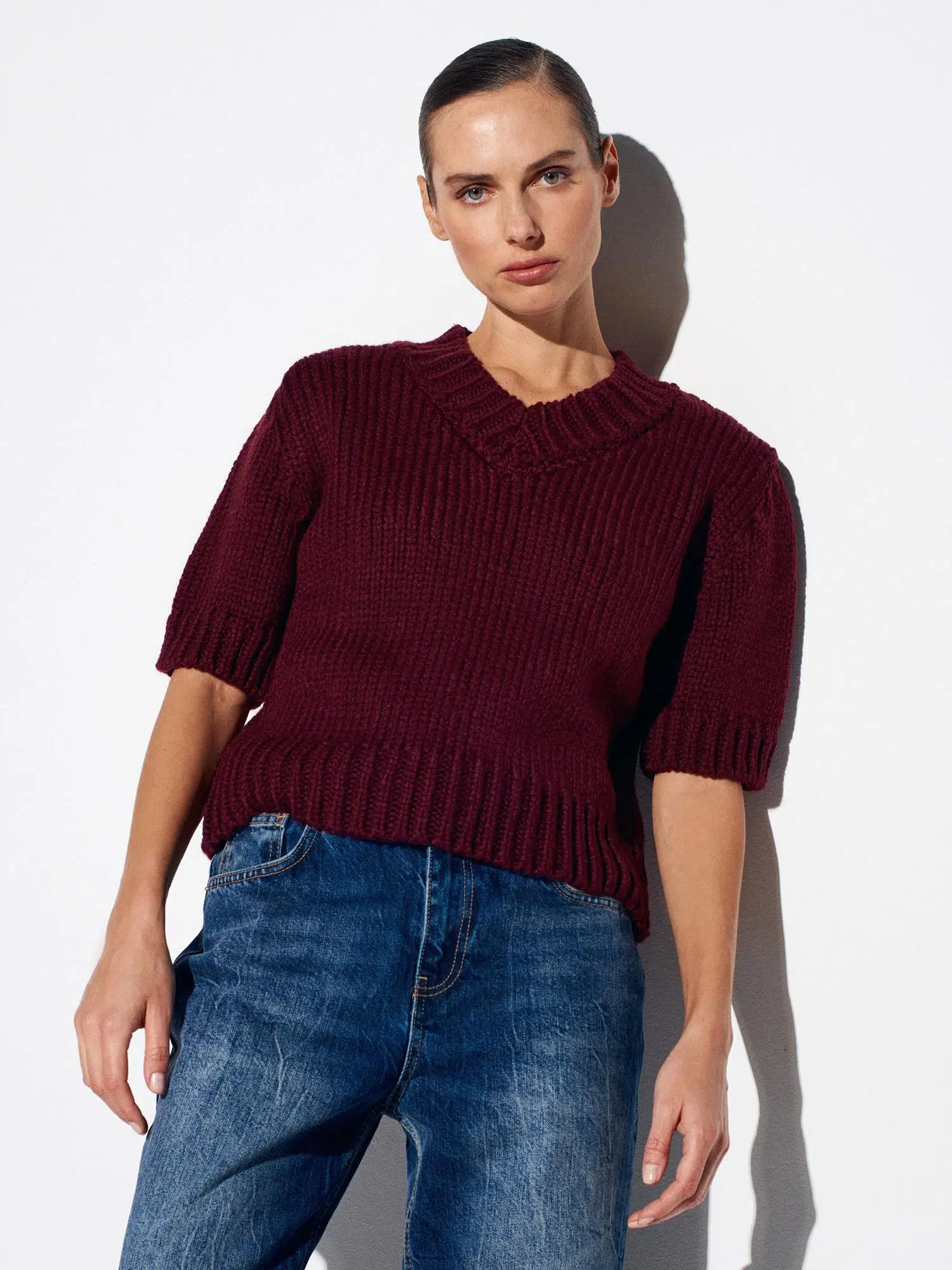 10831 DİLVİN V YAKA BASİC TRİKO KAZAK