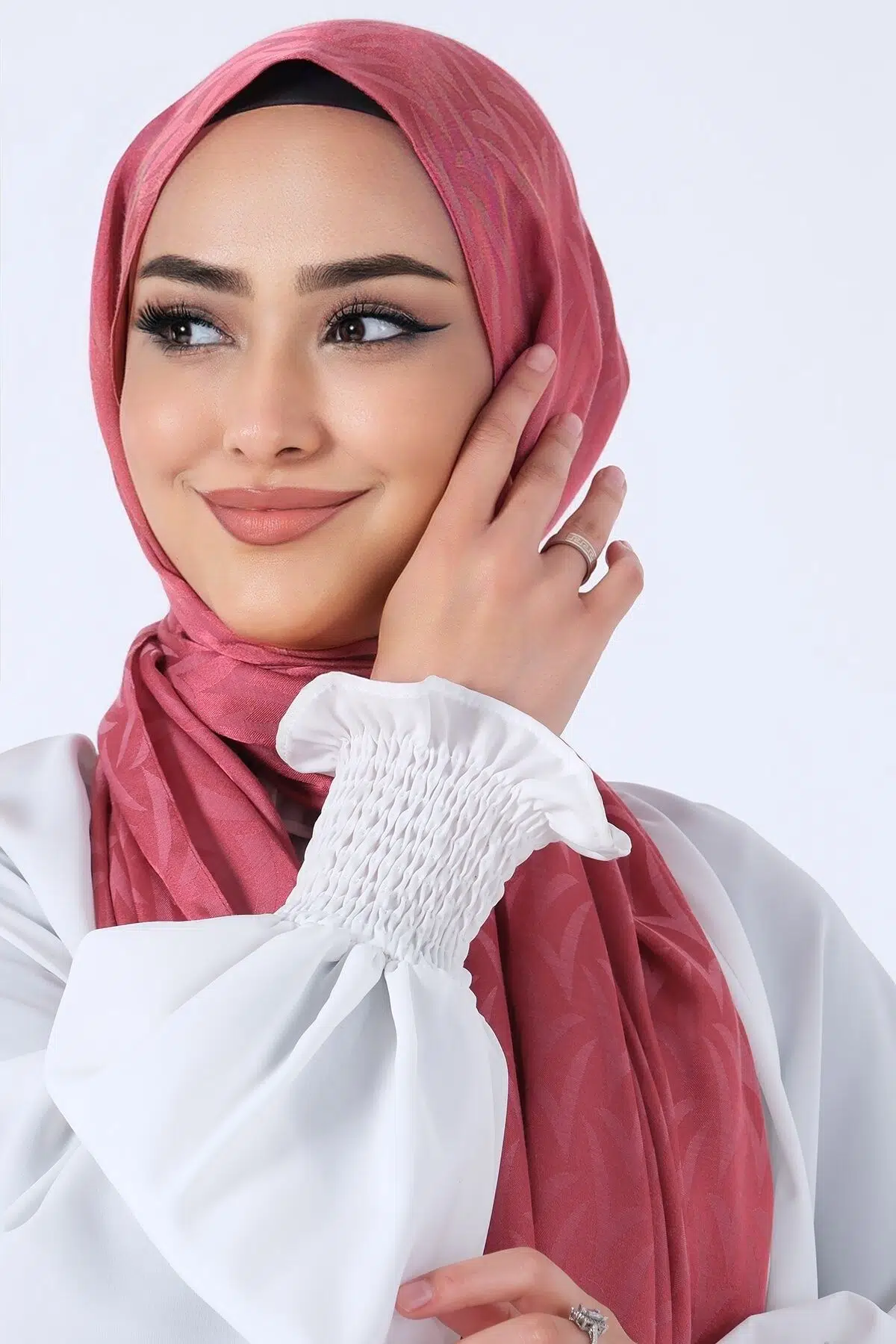 1247 HAREM ELA JAKAR EŞARP - CORAL