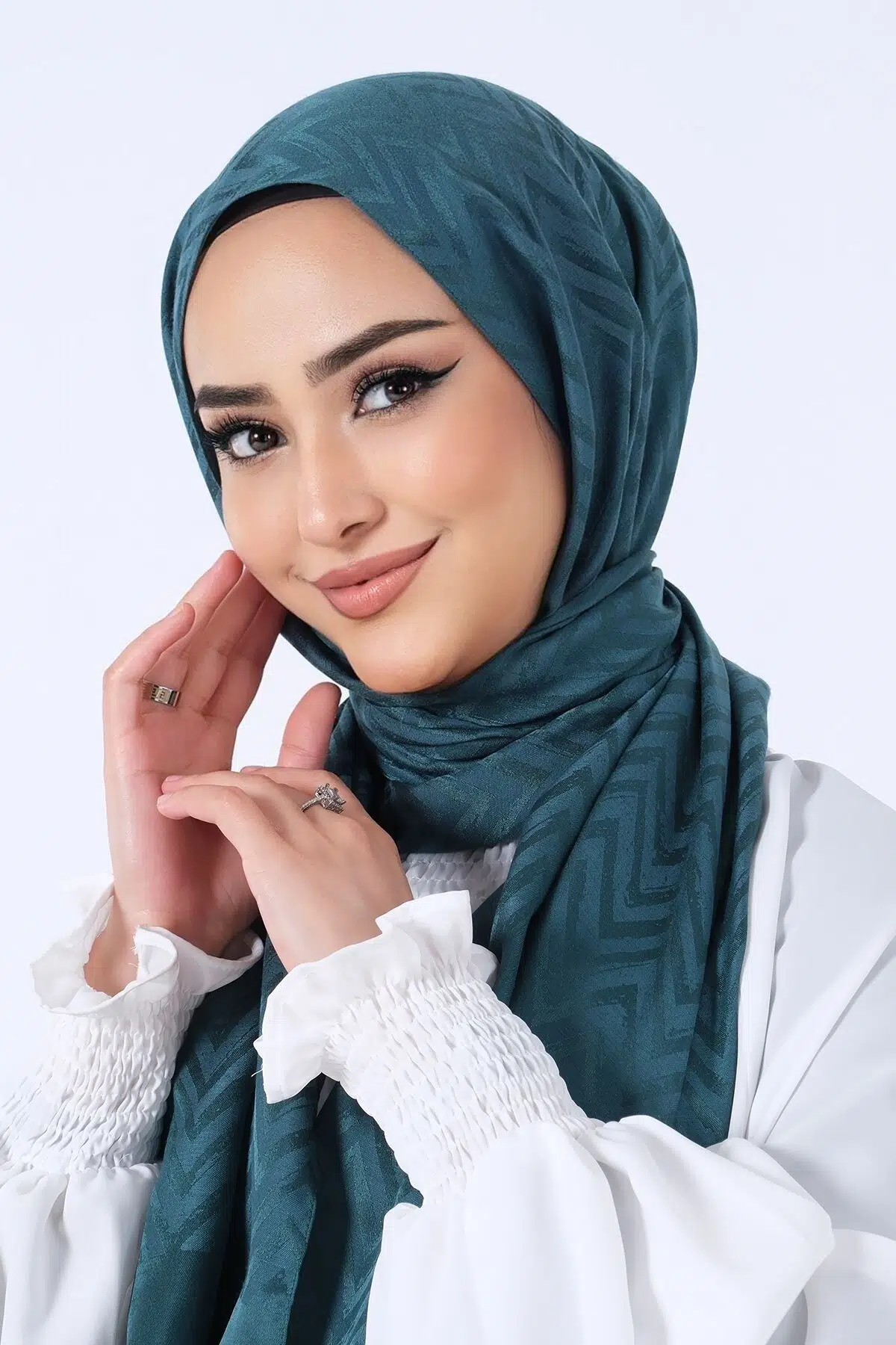 1253 HAREM LİNO JAKAR EŞARP - ZÜMRÜT