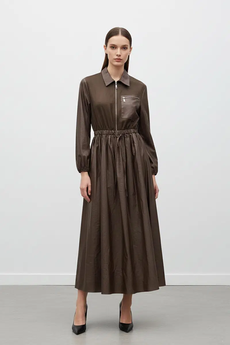 12663 PUANE ELBİSE - BROWN