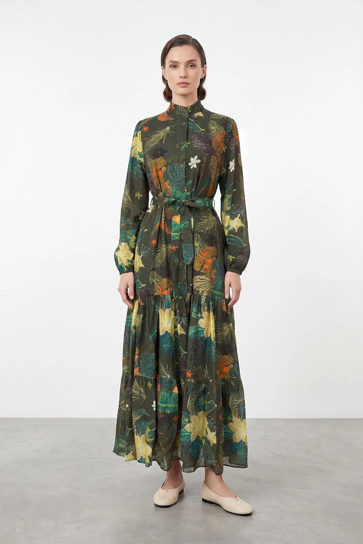 12684 PUANE ELBİSE - K.HAKİ