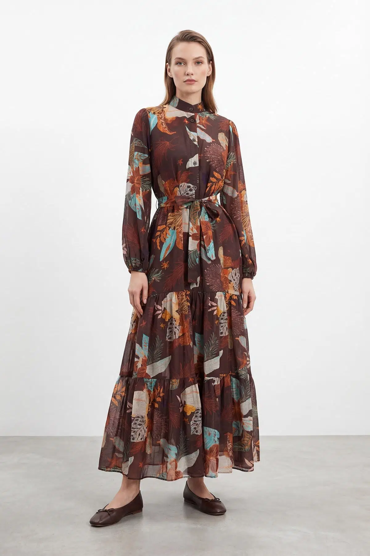 12684 PUANE ELBİSE - BROWN