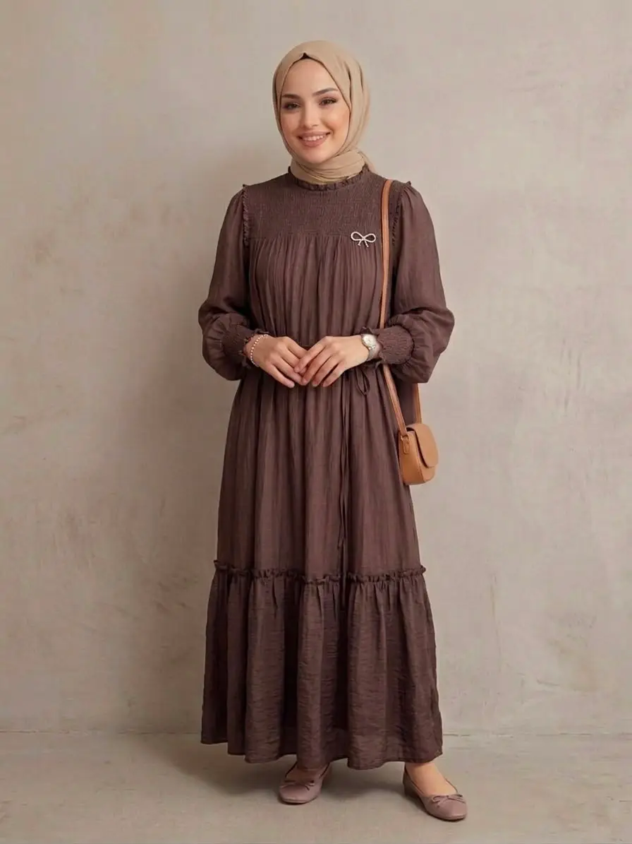 12691 PUANE ELBİSE - BROWN