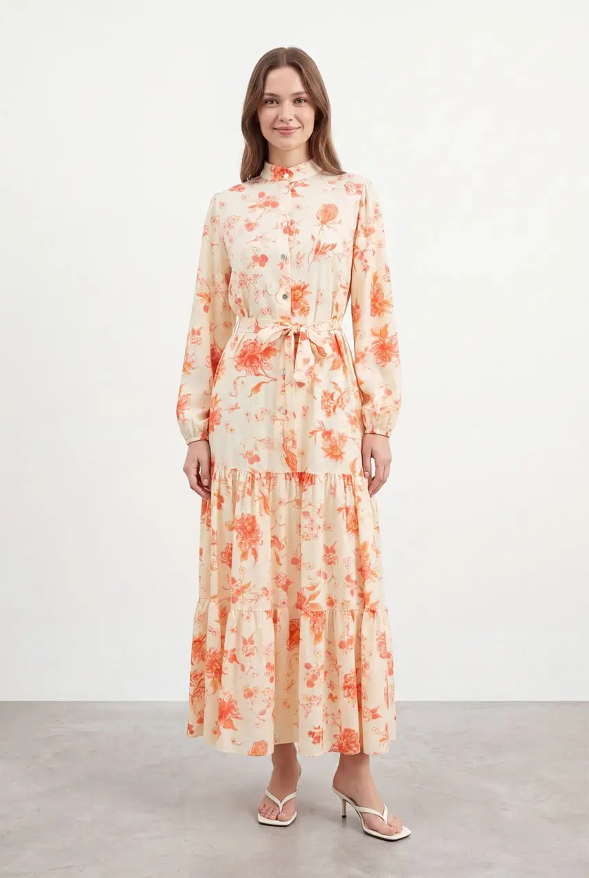 12716 PUANE ELBİSE - ORANGE