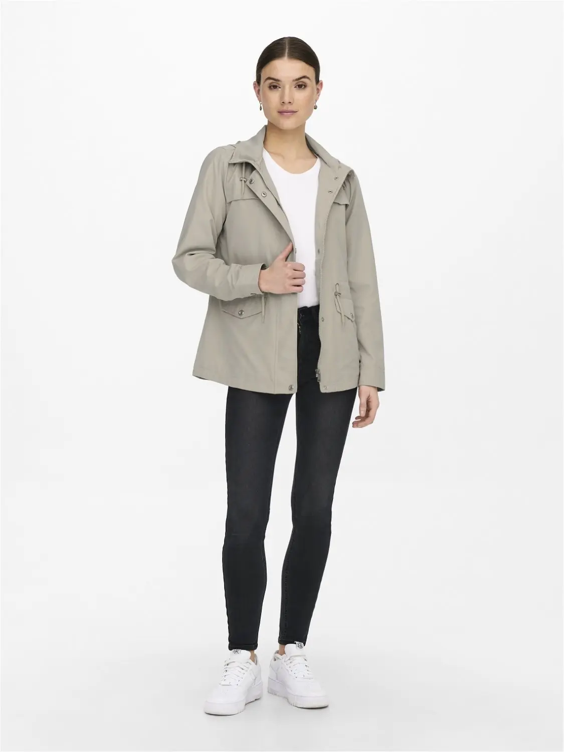 15218612 ONLNEWSTARLINE SPRING JACKET CC OTW - SİLVER LİNİNG