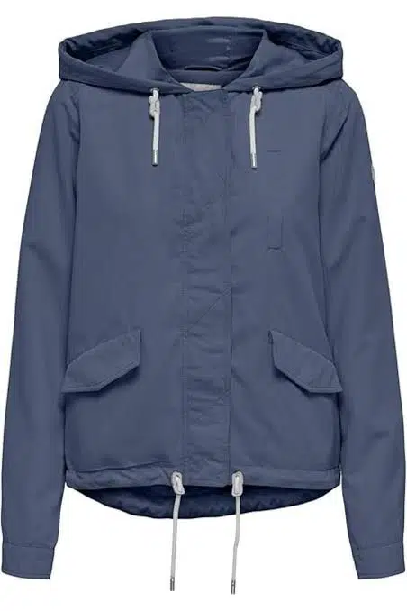15218613 ONLSKYLAR HOOD SPRING JACKET CC OTW - VİNTAGE İNDİGO
