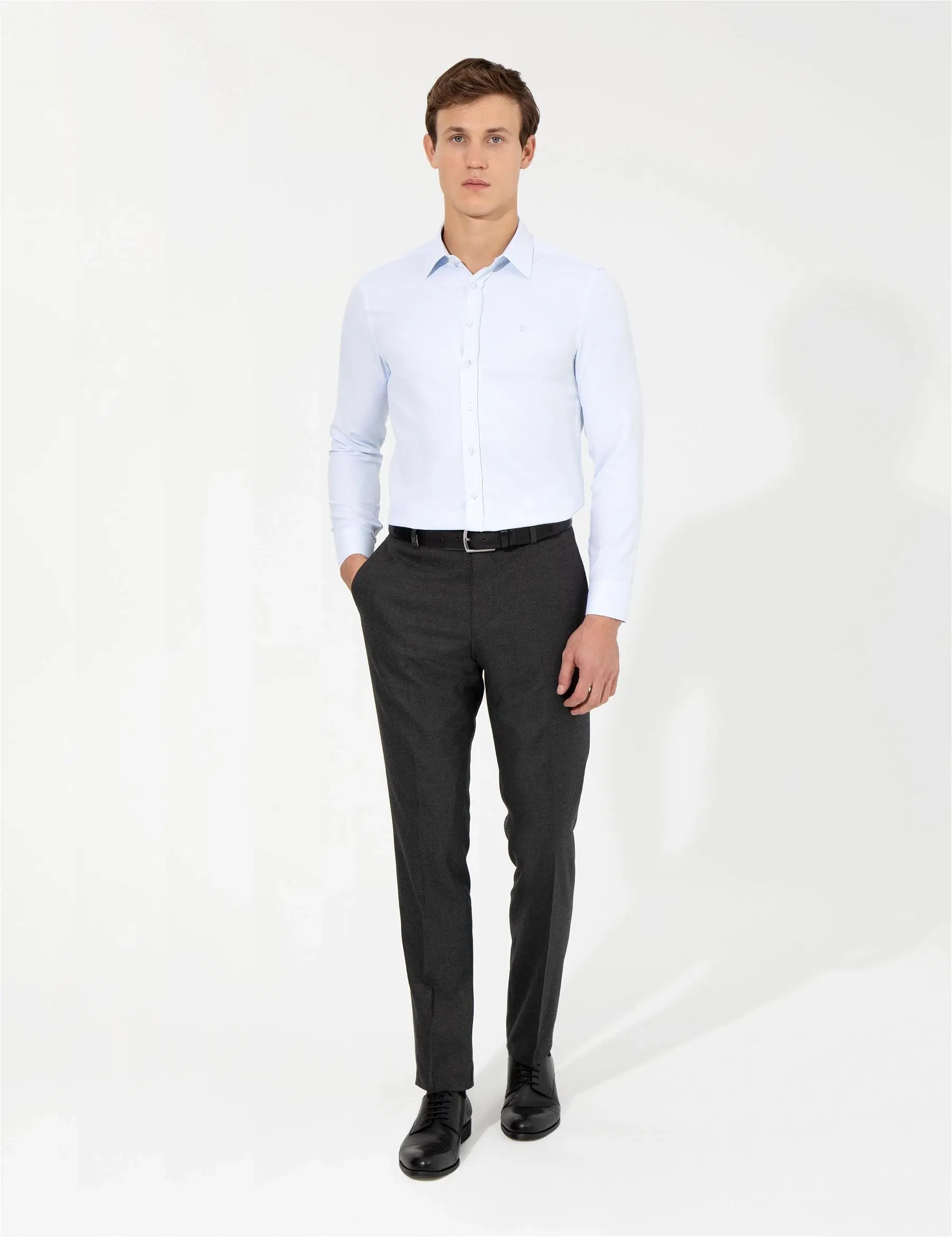 1523528 PİERRE CARDİN DOKUMA GÖMLEK - A.MAVİ