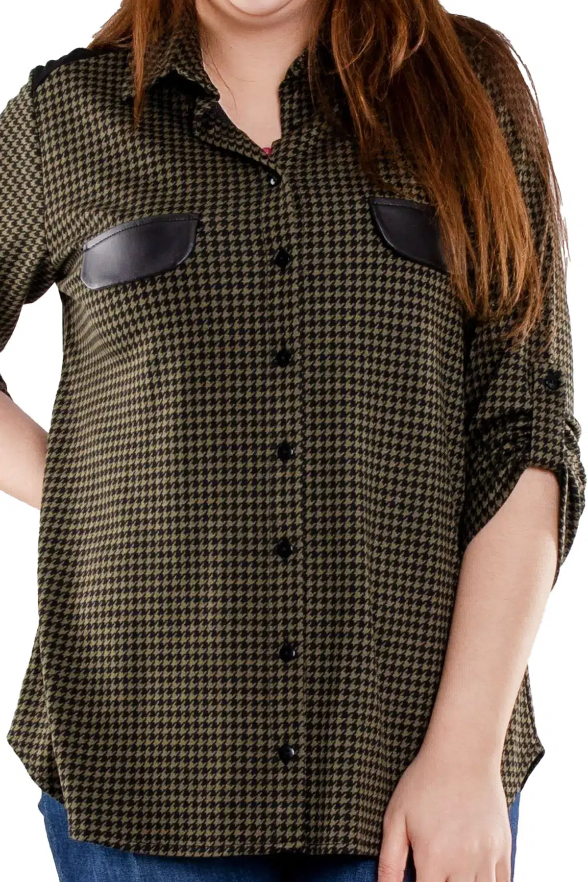 1529 DEE'S KAZAYAĞI CEPLİ ÖRME GÖMLEK