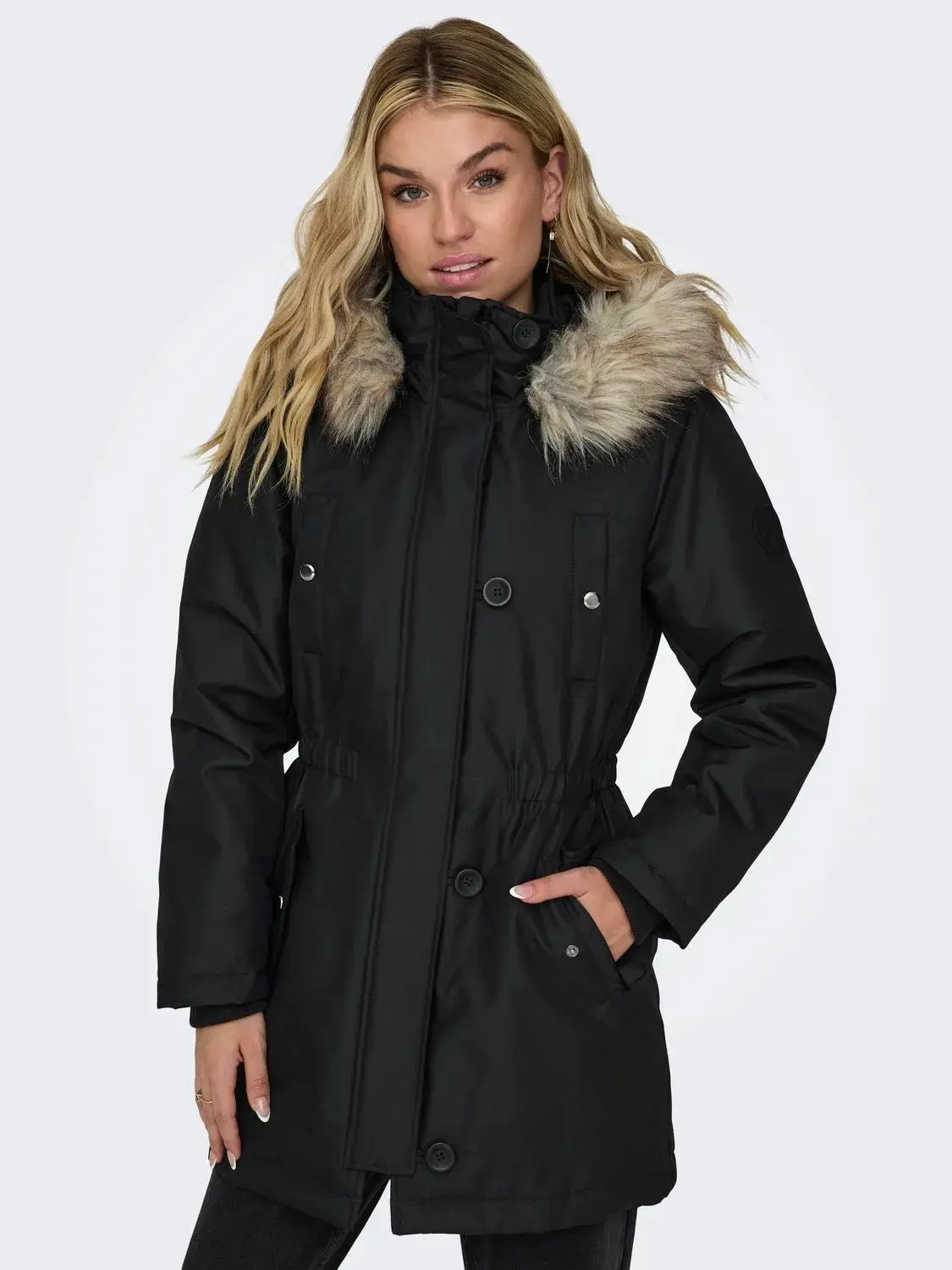 15304625 ONLIRIS FUR WINTER PARKA LIFE CC OTW - ALOE/NATURE FUR