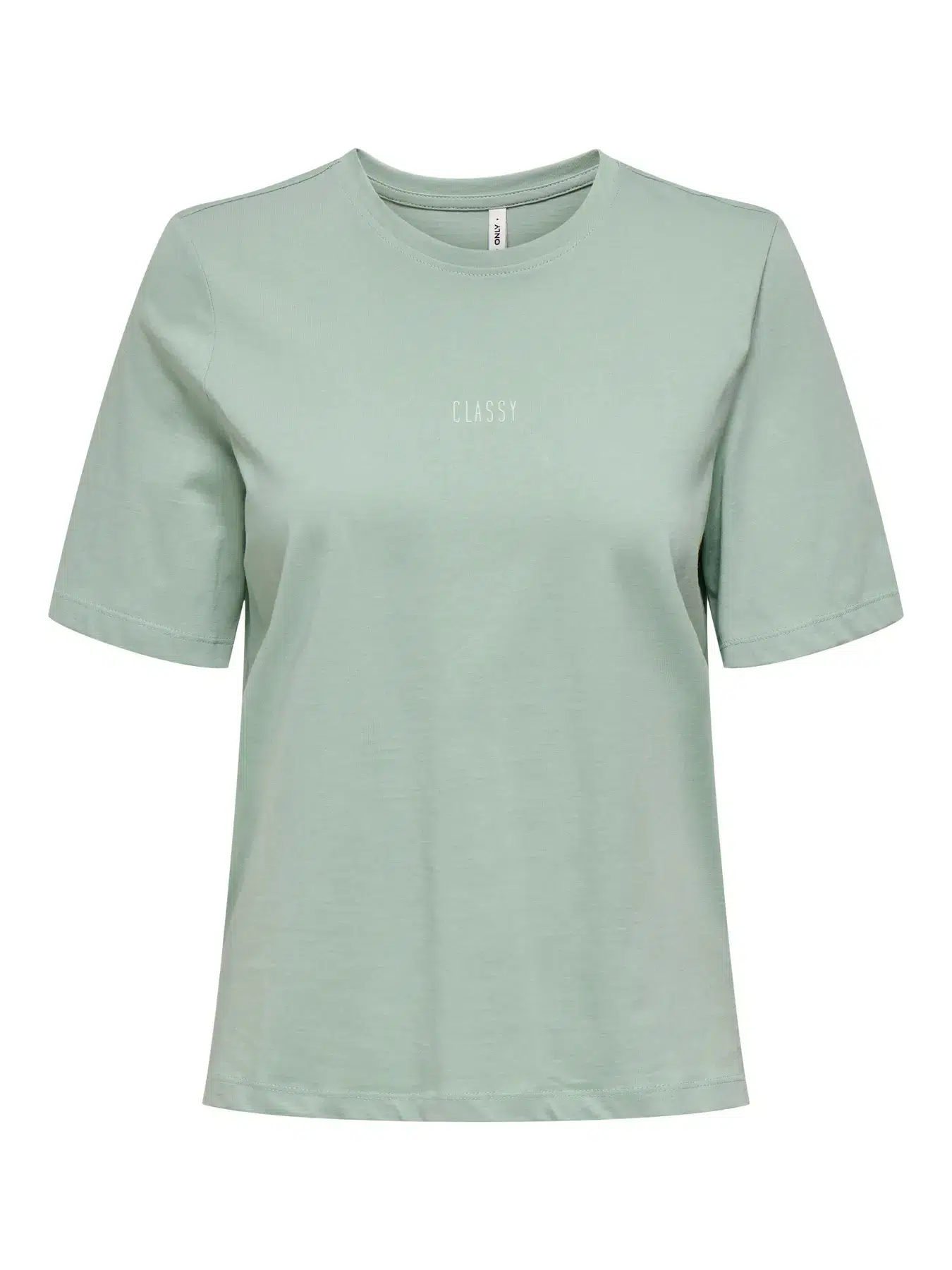 15343277 ONLMOODY LIFE S/S WORD TOP BOX JRS - JADEITE