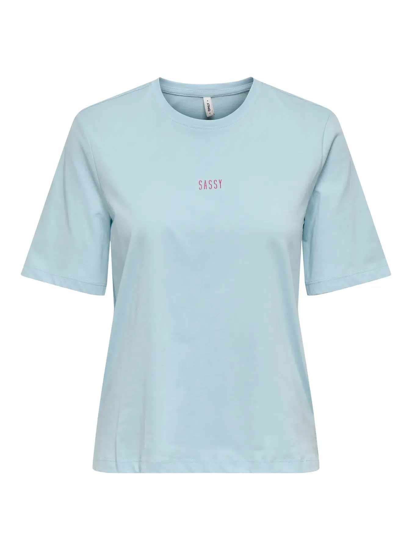 15343277 ONLMOODY LIFE S/S WORD TOP BOX JRS - WİNTER SKY