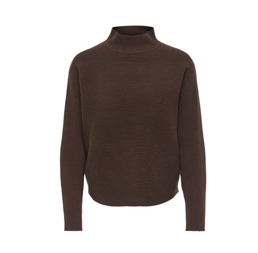 15351898 JDYPRIME LIFE L/S HN BAT. PULL. KNT NOOS - COFFEE BEAN