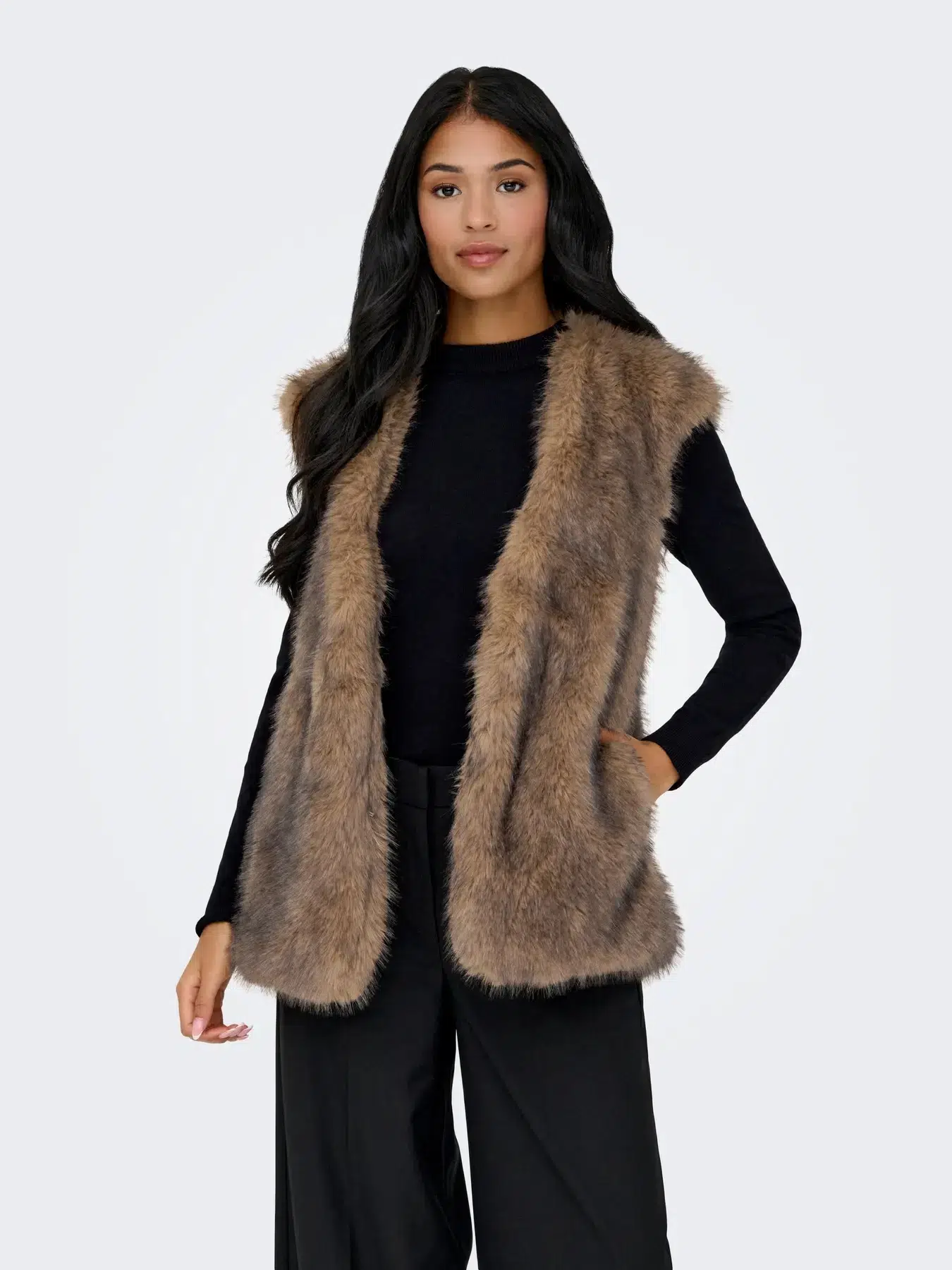 15354308 ONLDAWN LIFE FAUX FUR WAISTCOAT OTW