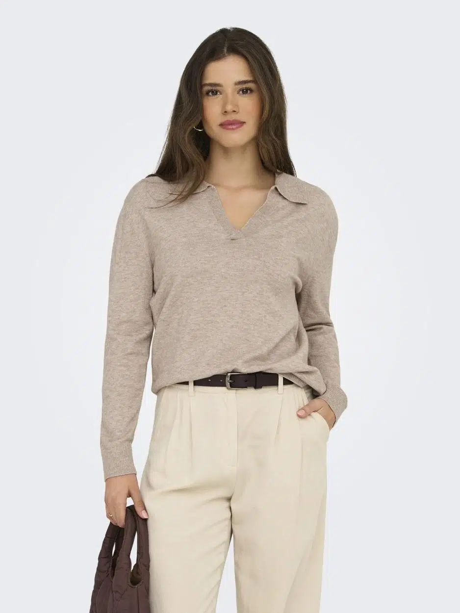 15354843 ONLIBI LIFE LS POLO PULLOVER KNT NCA