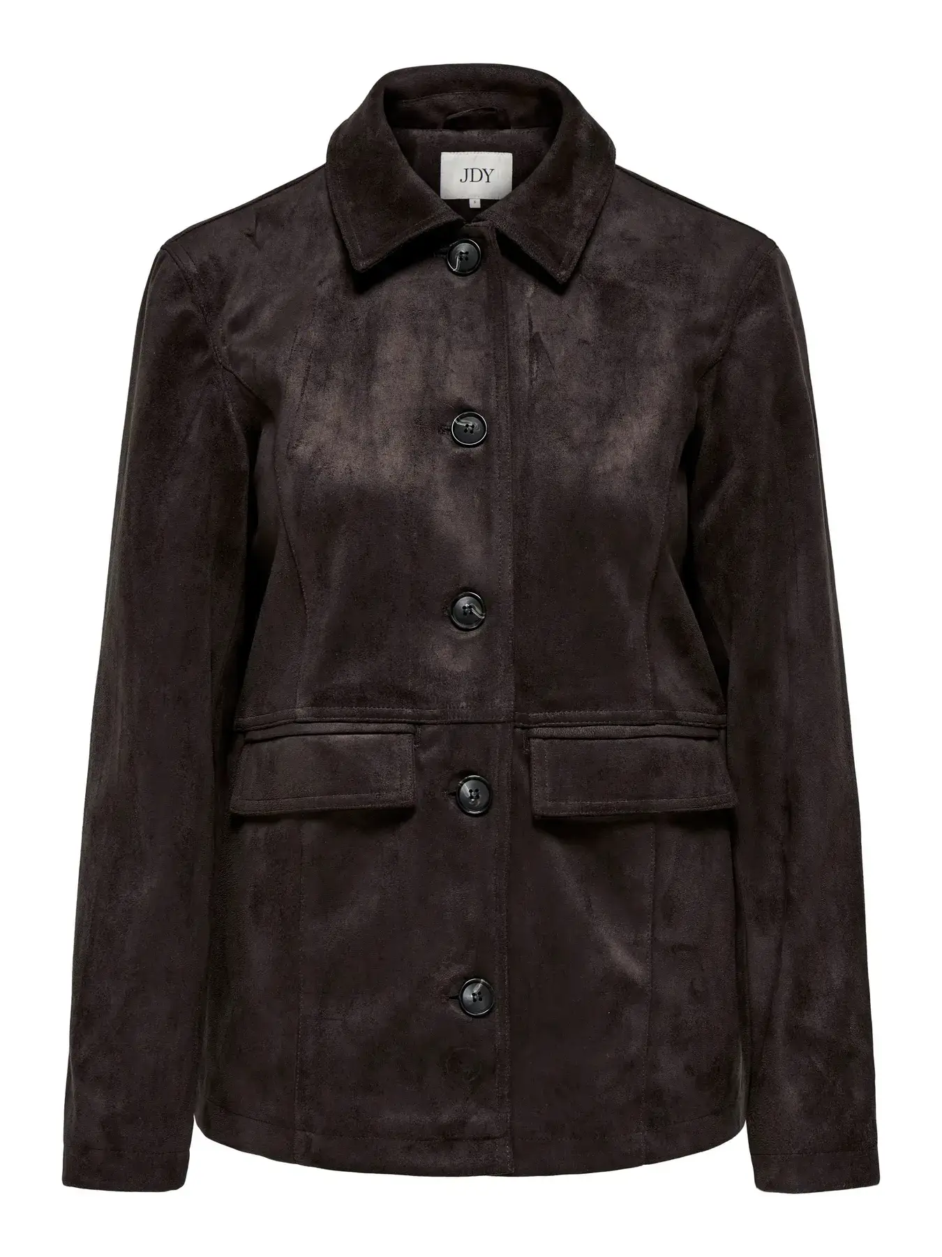15361100 JDYPARKER FAUX SUEDE JACKET OTW YFM - CHOCOLATE TORTE