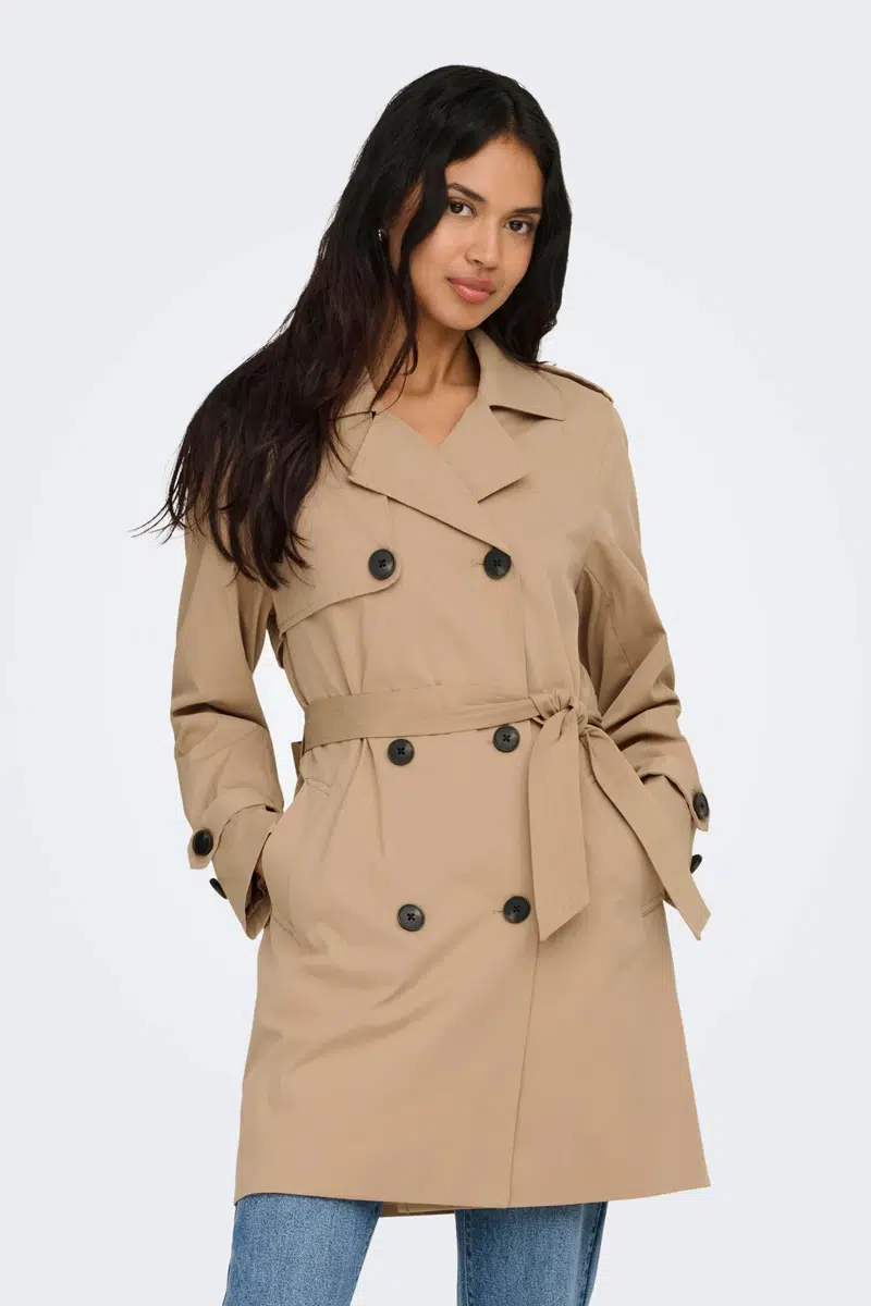 15361537 ONLDISA LIFE DB TRENCHCOAT CC OTW - TANNİN