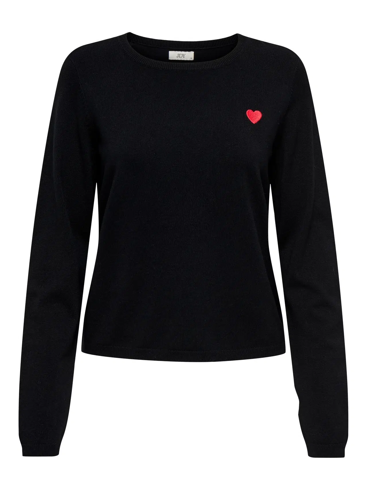 15363326 JDYKATE L/S O-NECK EMB. PULLOVER KNT - BLACK