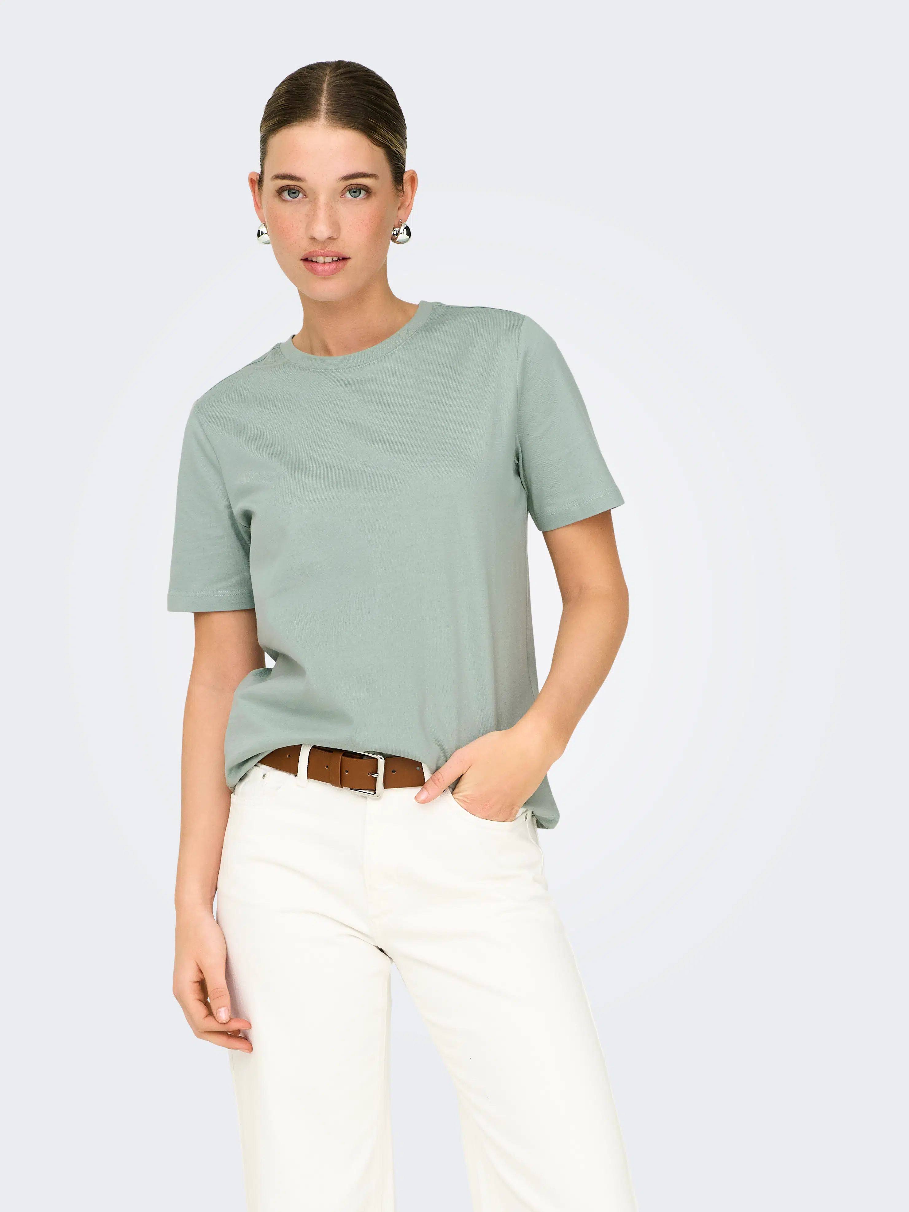 15367970 ONLFREJA S/S LUXE TOP CC JRS NOOS - JADEITE