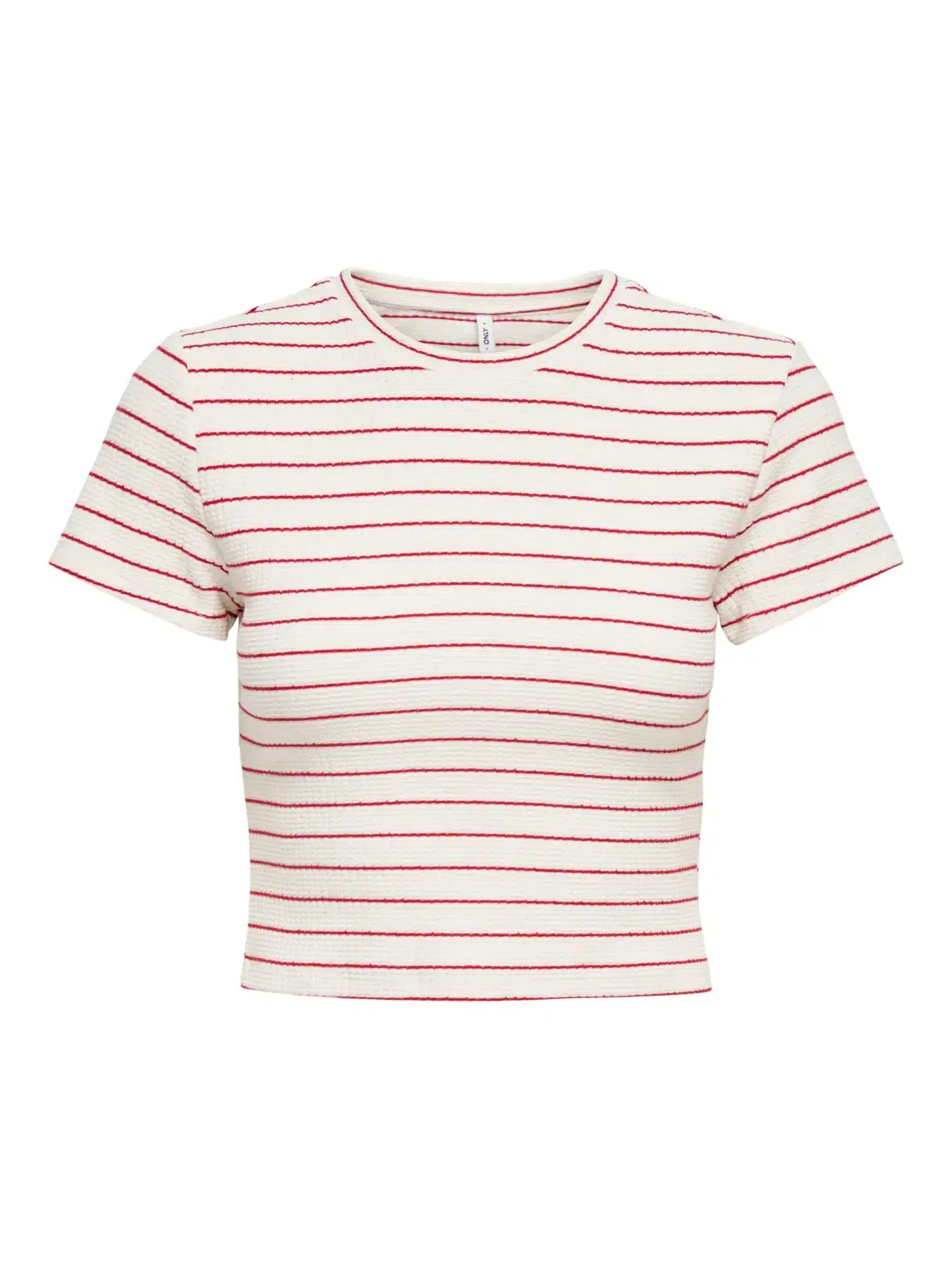 15368322 ONLANITS S/S O-NECK CROPPED TOP JRS - CLOUD DANCER/BARBADOS C
