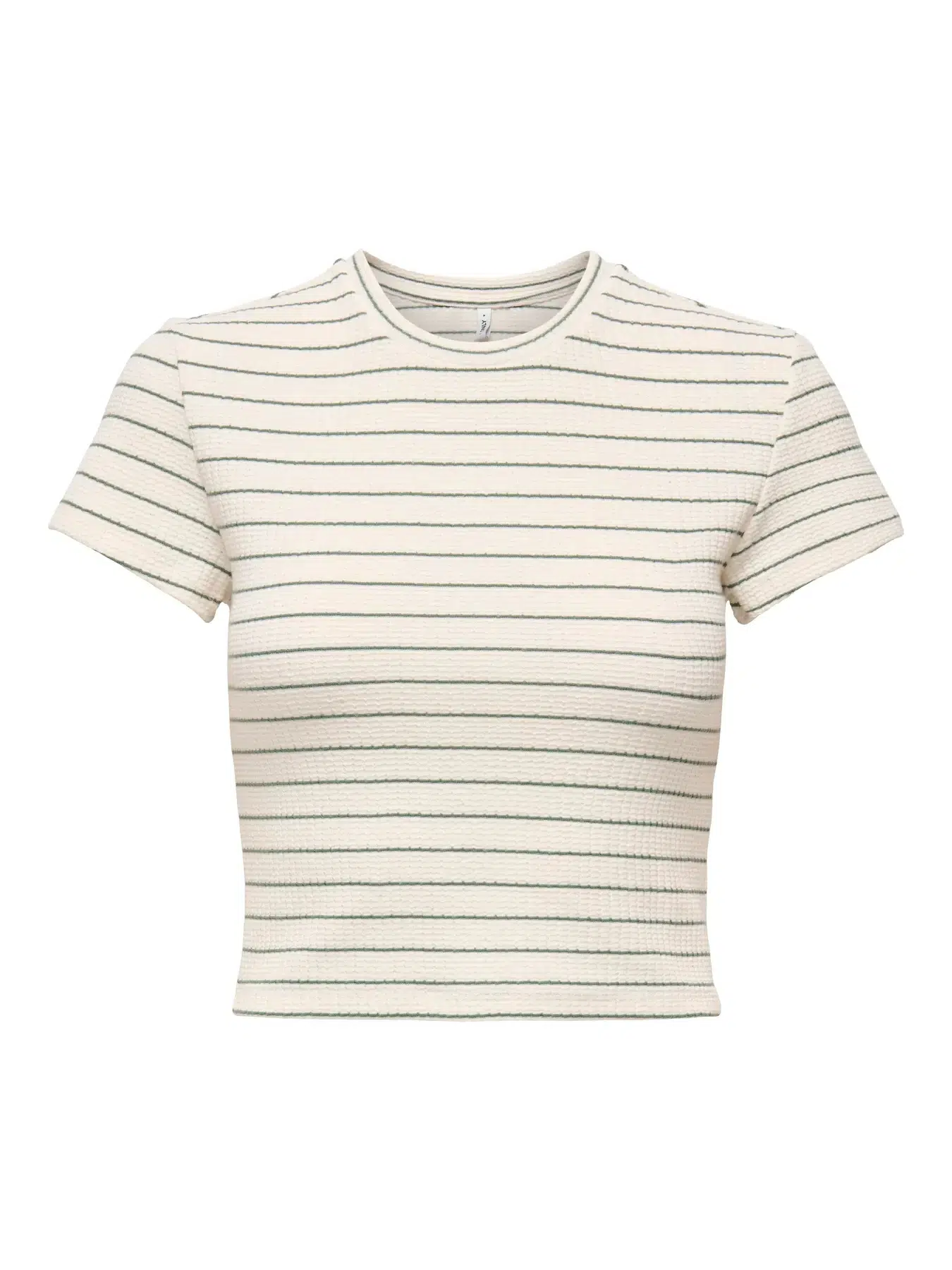 15368322 ONLANITS S/S O-NECK CROPPED TOP JRS - CLOUD DANCER/LAUREL WRE