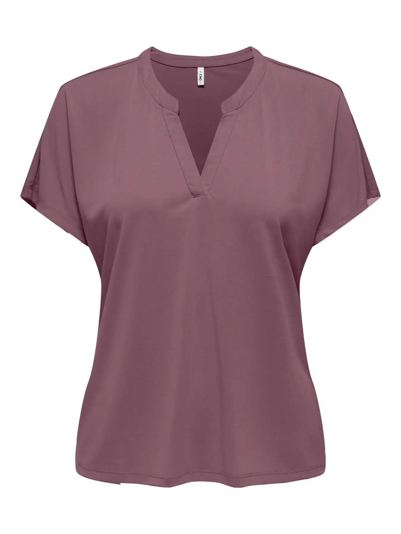 15368562 ONLFREE LIFE S/S SPLIT TOP JRS - ROSE BROWN