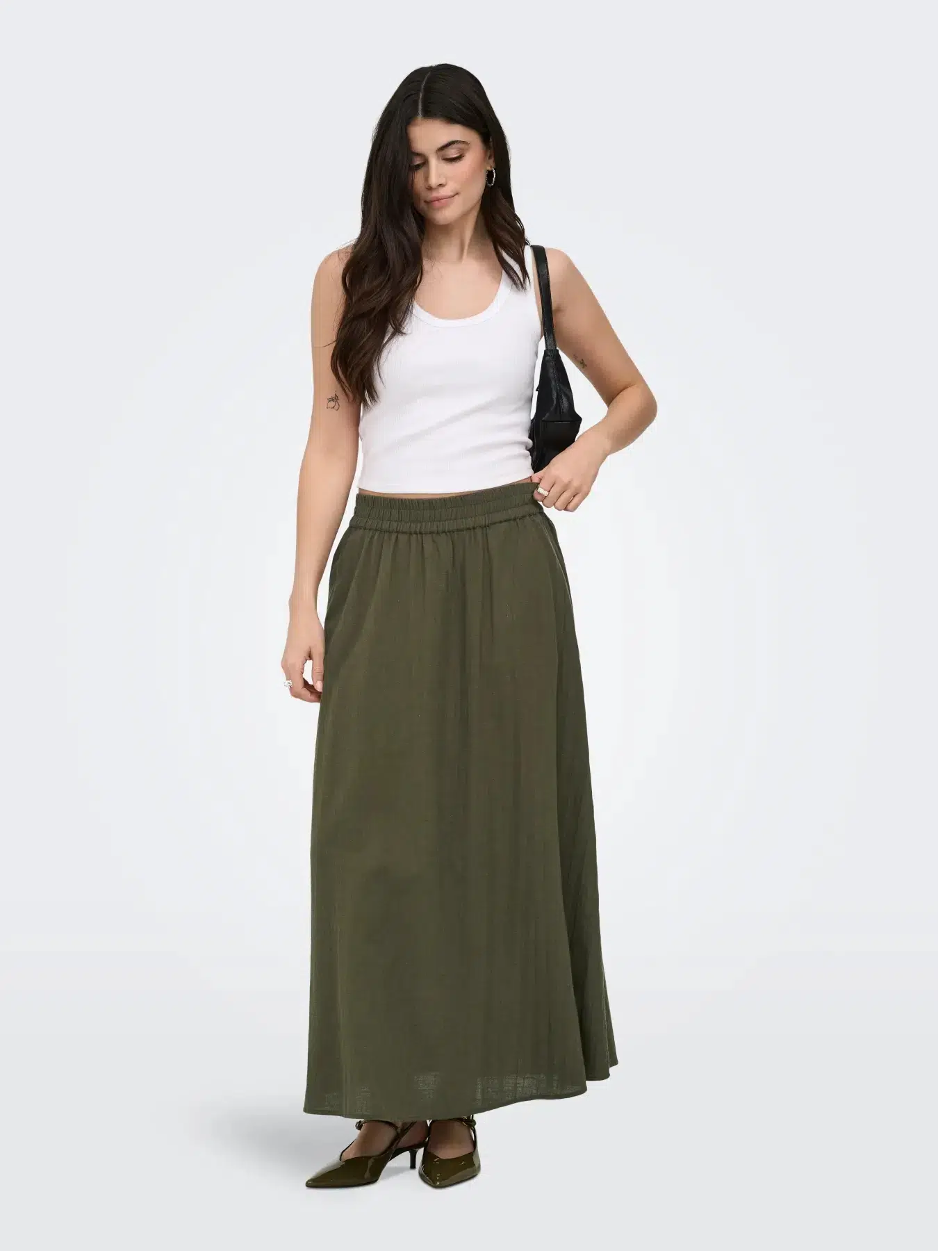 15372613 ONLTIZANA LONG SKIRT WVN NOOS