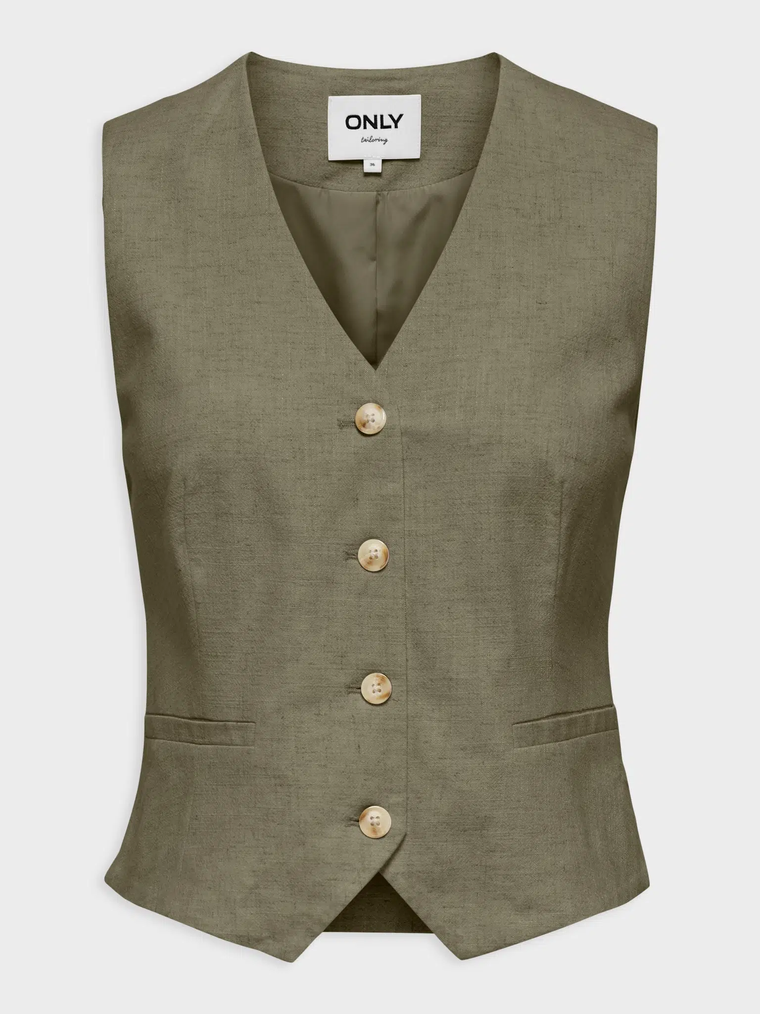 15374221 ONLSIESTA S/L LINEN BL VEST TLR - MERMAİD