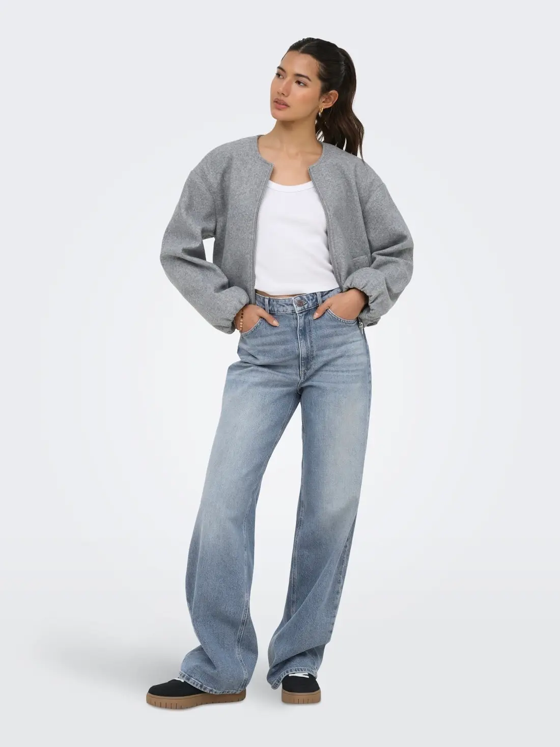 15377929 ONLIJIUICY HW LEG DNM DOT661 - SPECIAL BLUE GREY DENIM