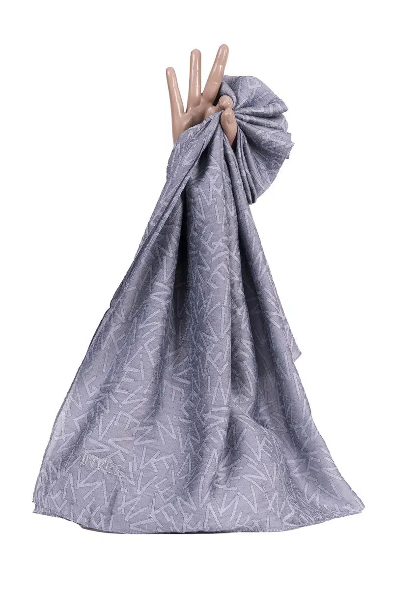 1553 İNVEE DESEN KARE EŞARP - GRİ