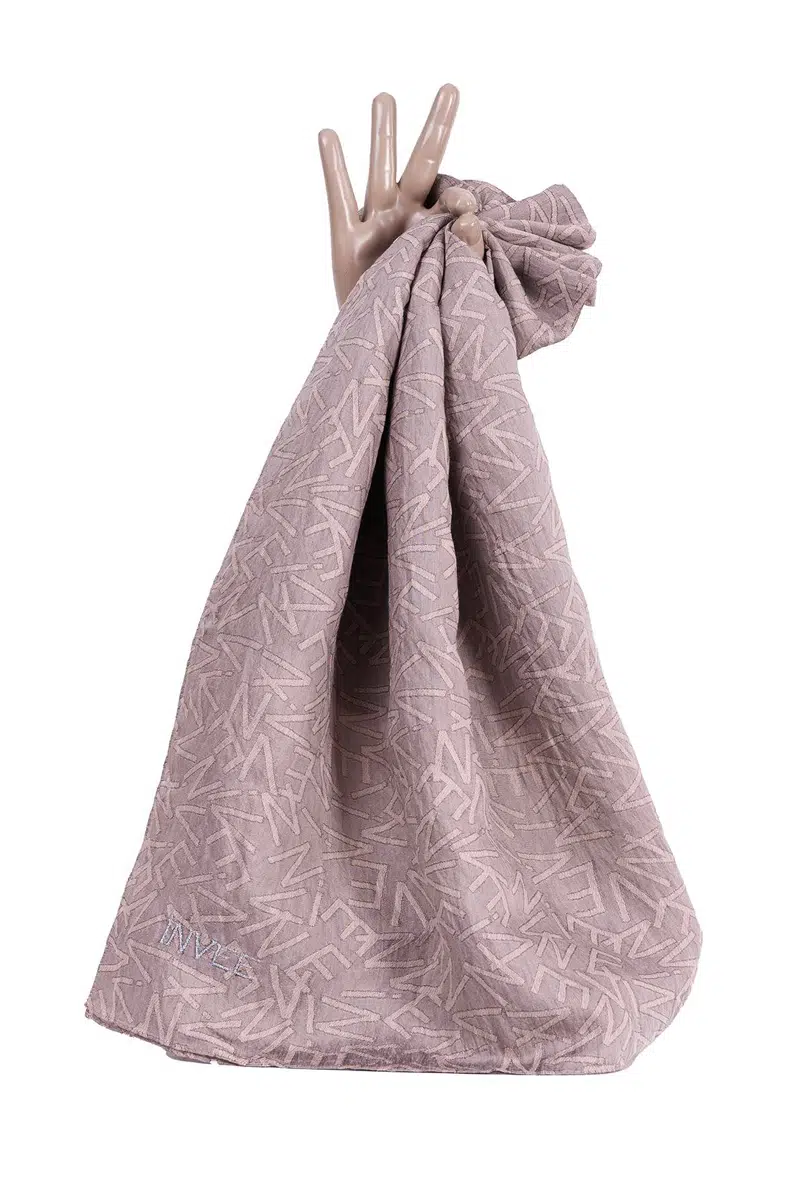 1553 İNVEE DESEN KARE EŞARP - KAHVE