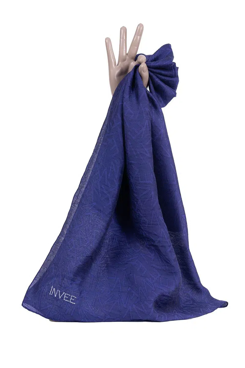 1553 İNVEE DESEN KARE EŞARP - MOR