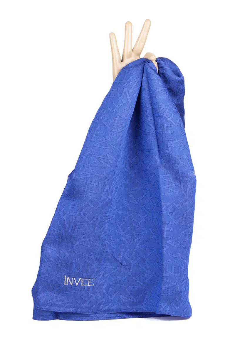 1553 İNVEE DESEN KARE EŞARP - SAKS