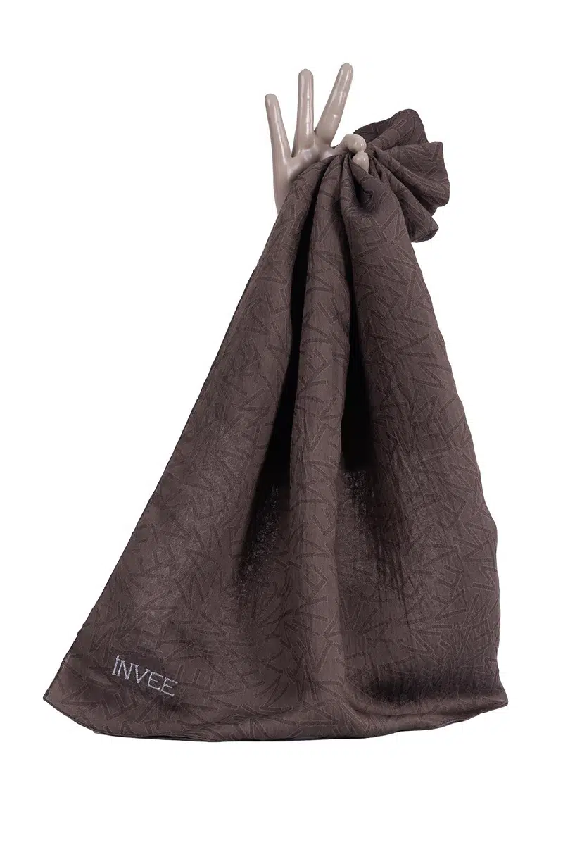 1553 İNVEE DESEN KARE EŞARP - TOPRAK