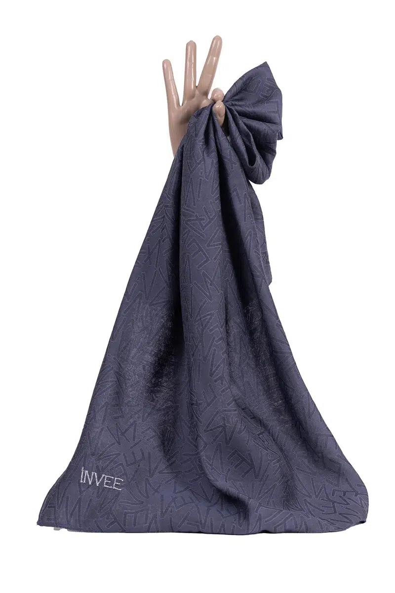 1553 İNVEE DESEN KARE EŞARP - ANTRASİT