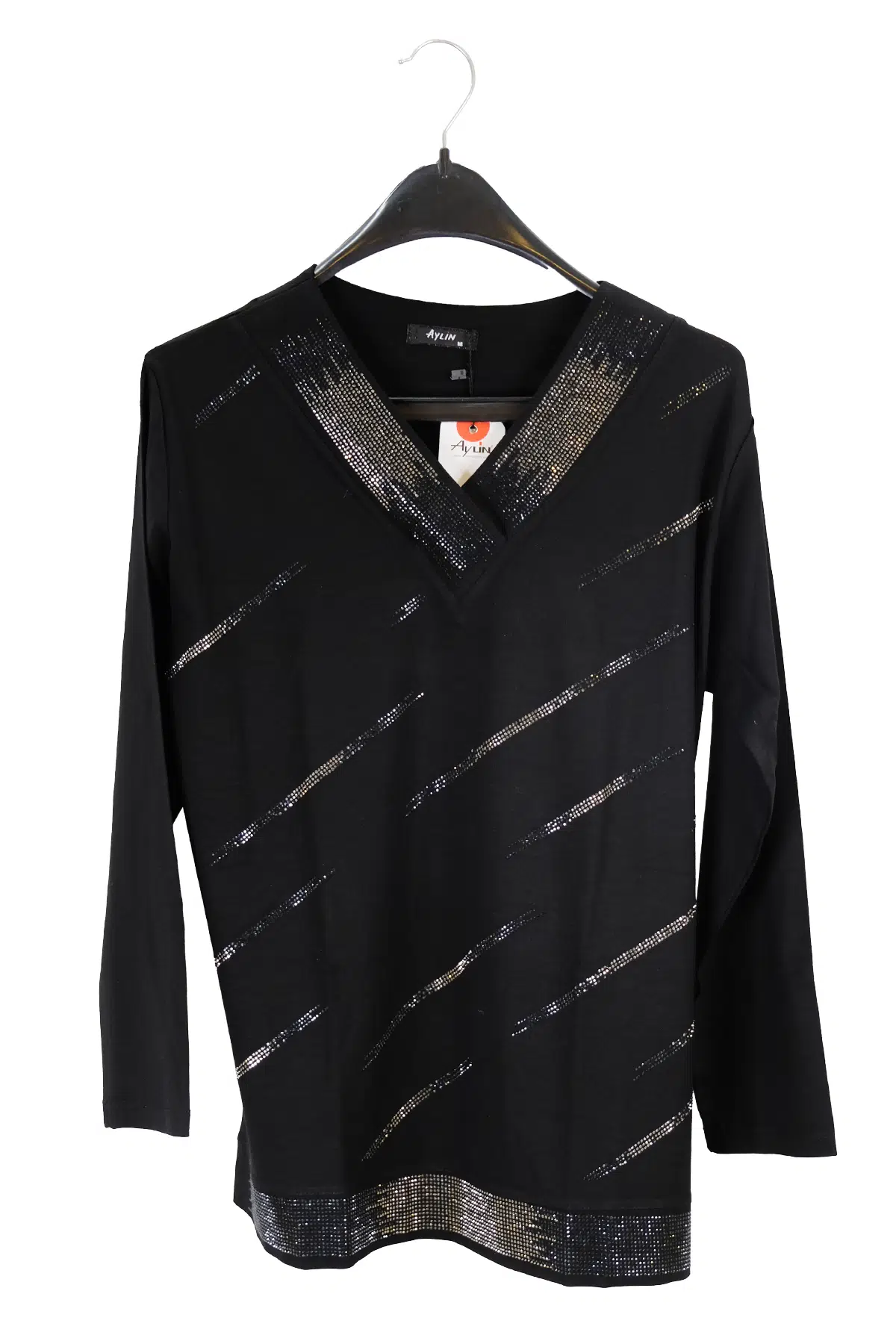 1600 AYLİN PENYE BLUZ - SİYAH