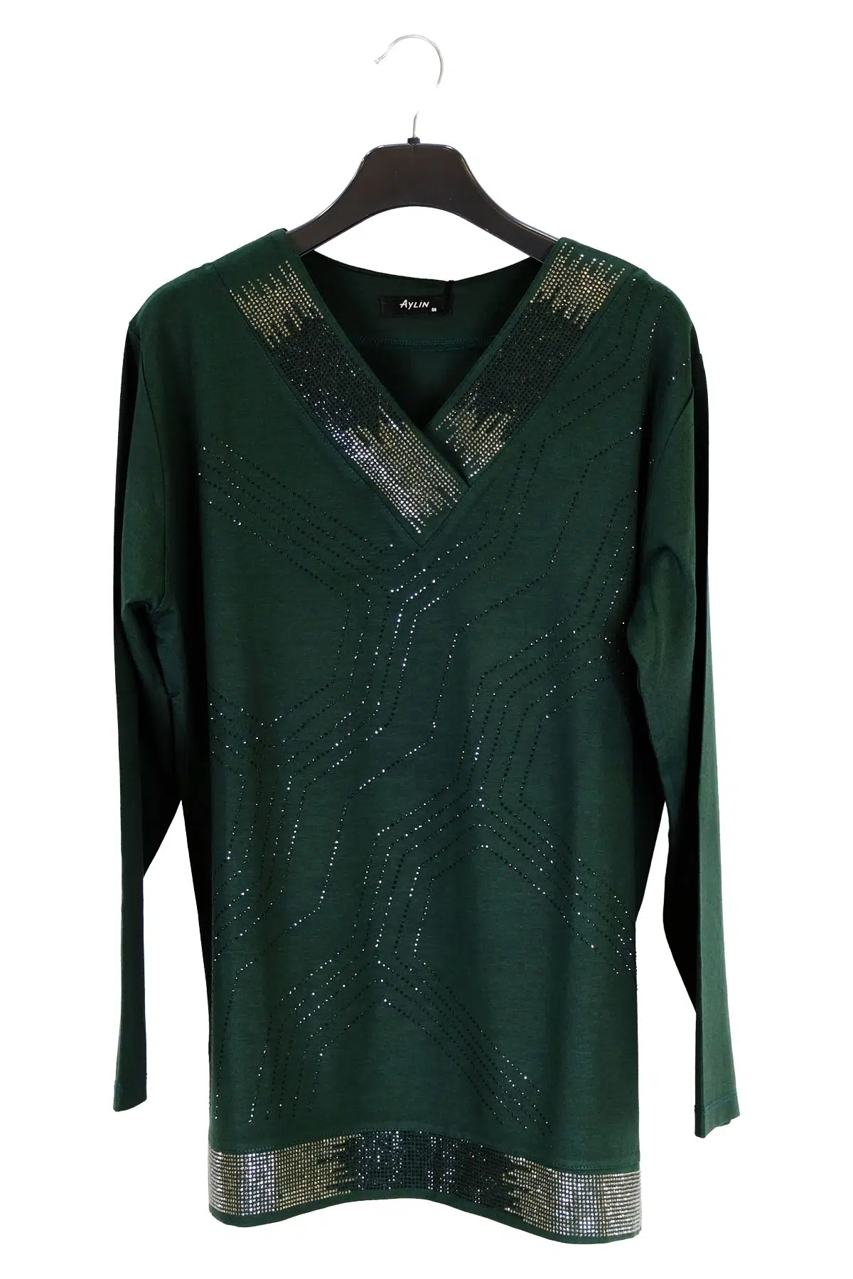 1601 AYLİN PENYE BLUZ - YEŞİL