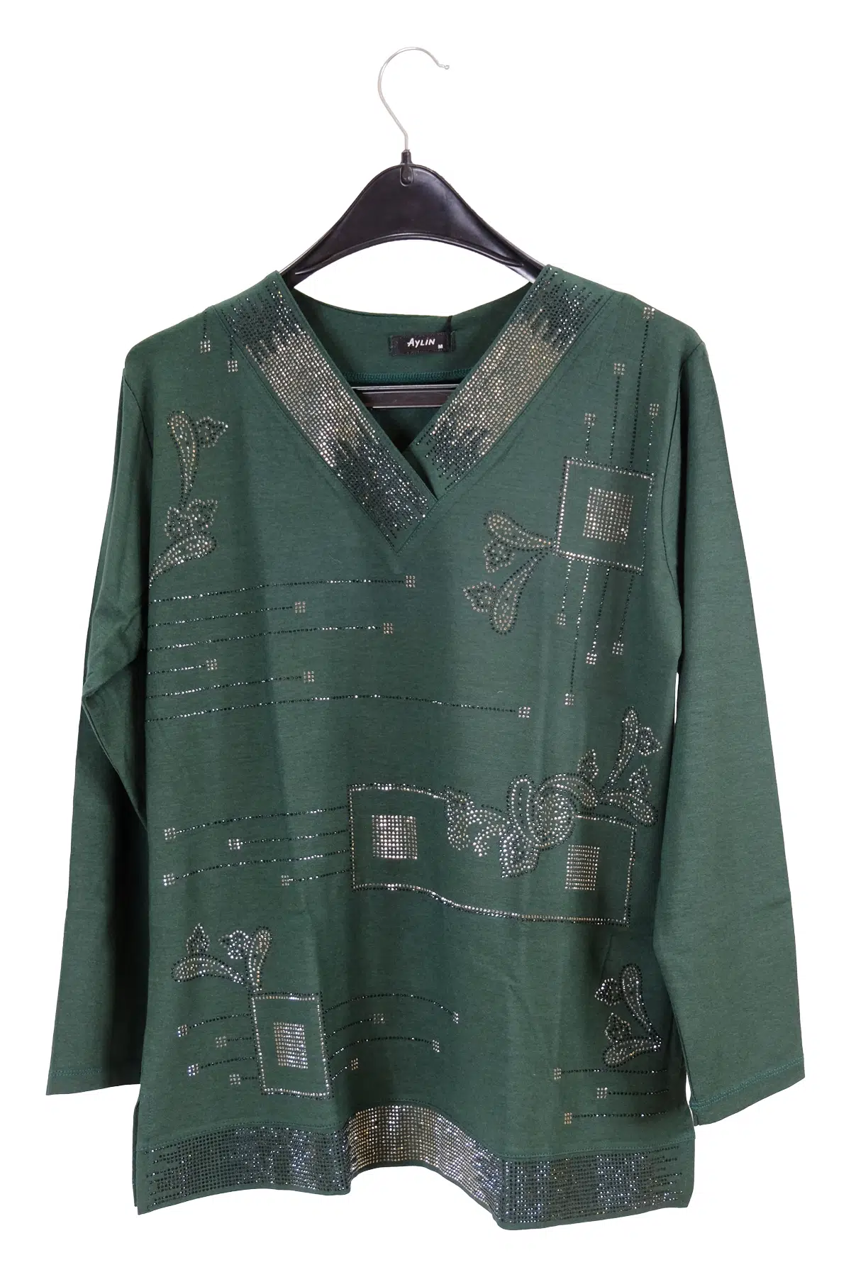 1603 AYLİN PENYE BLUZ - YEŞİL