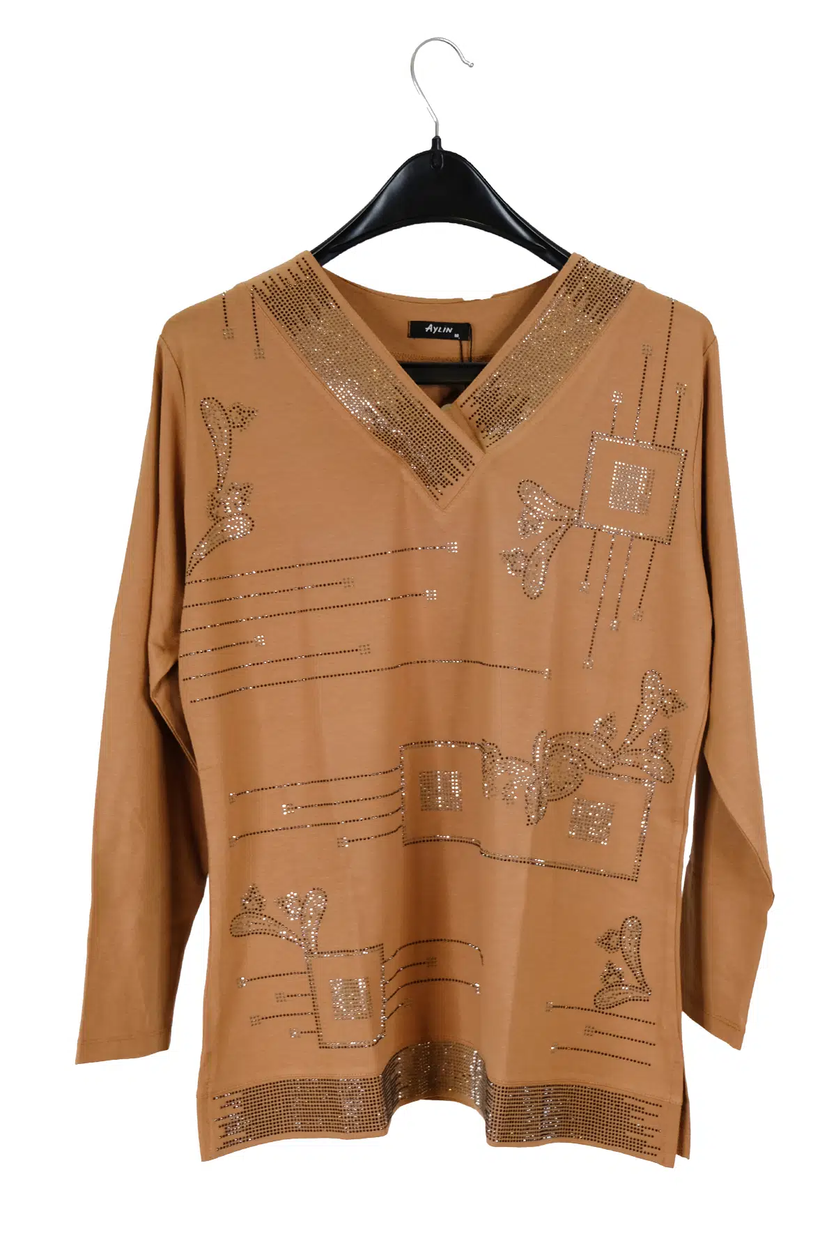 1603 AYLİN PENYE BLUZ - CAMEL