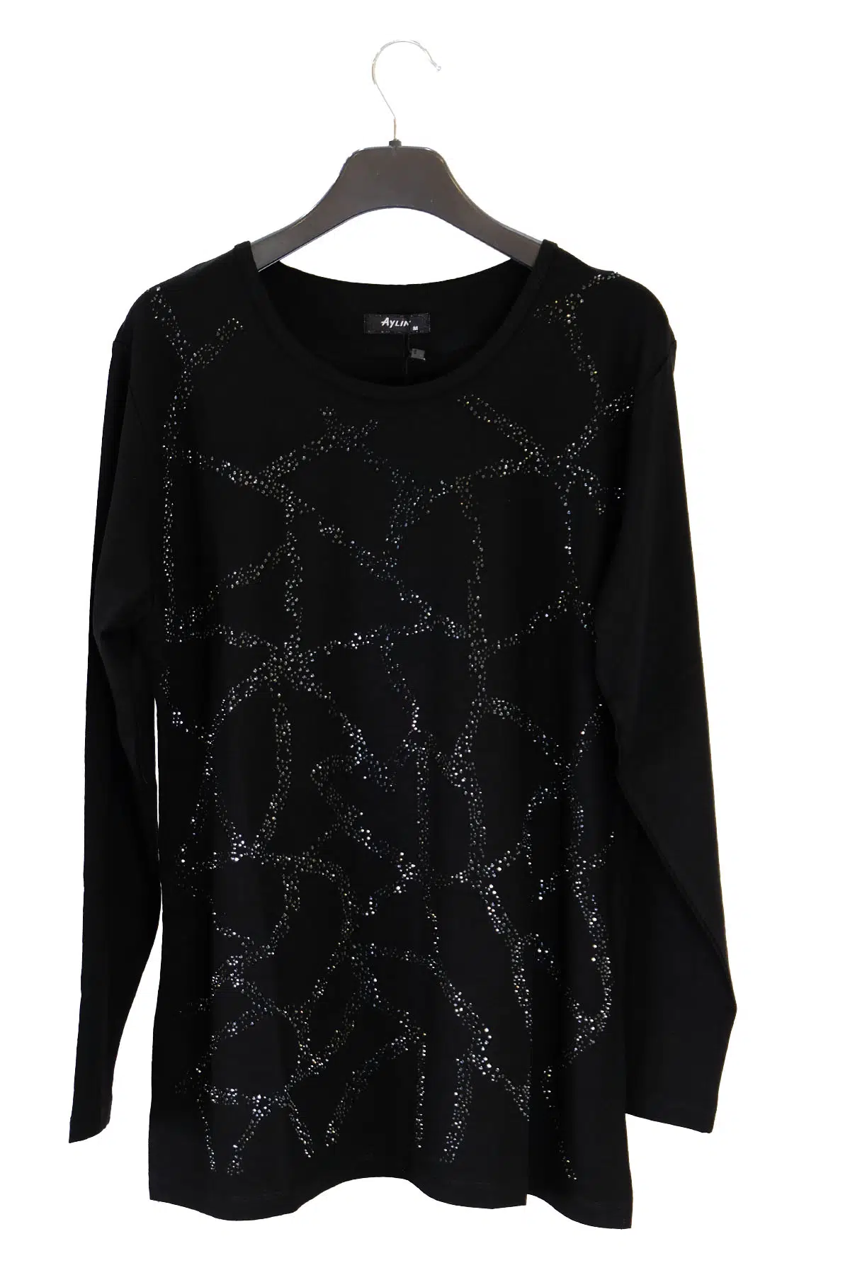 1618 AYLİN PENYE BLUZ - SİYAH