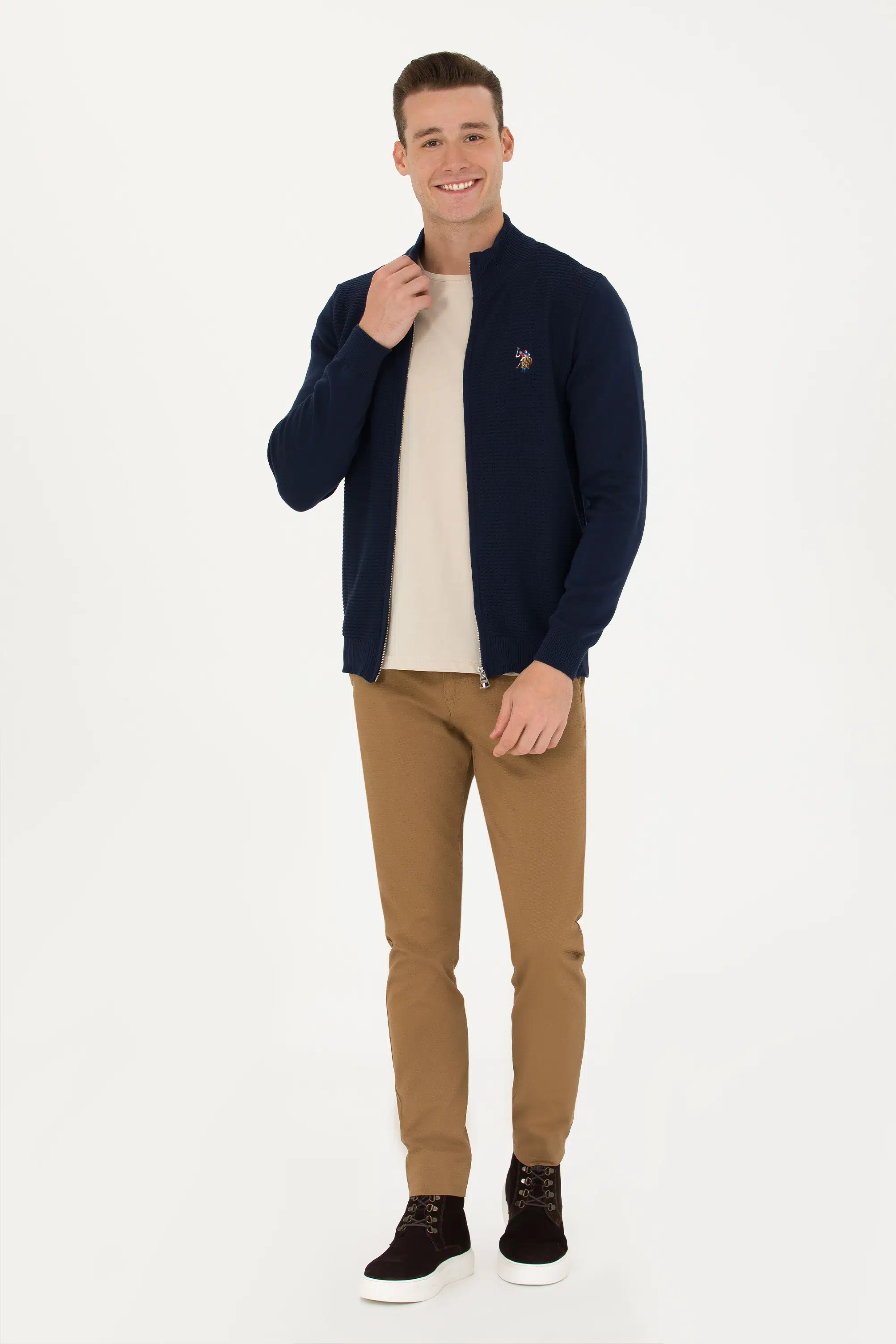 1629653 POLO TRİKO HIRKA - LACİVERT