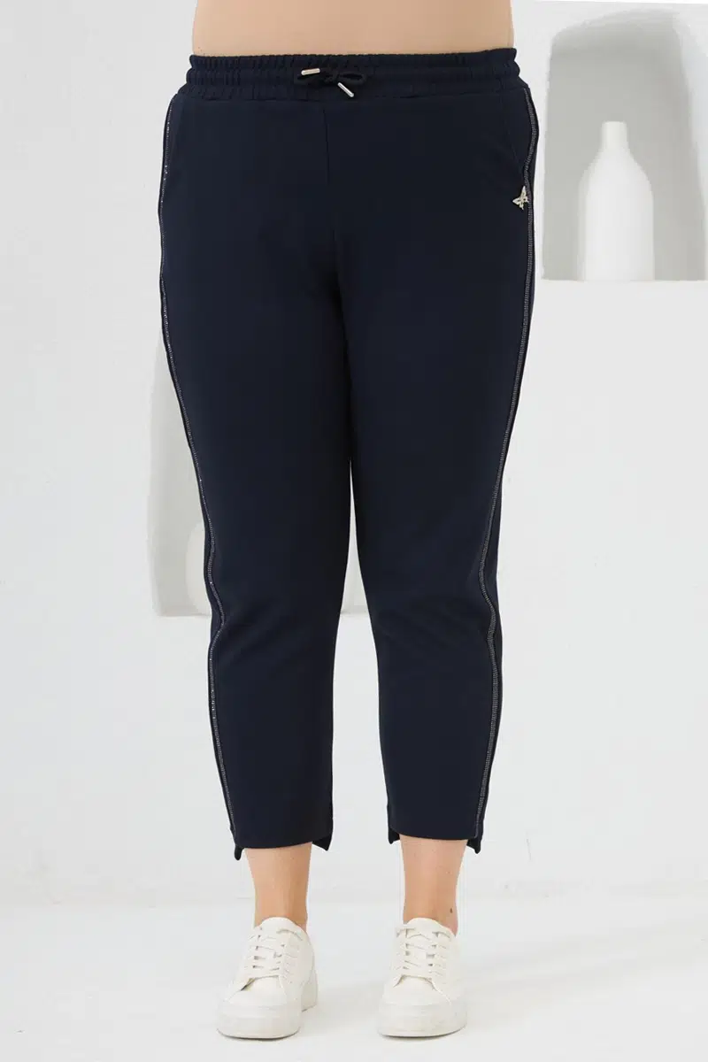 1833 RMG XXL PANTOLON ŞERİT TAŞLI - LACİVERT