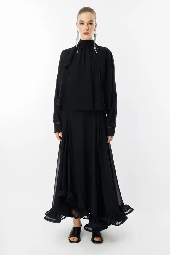 1860 GHİSA ETEKLİ TAKIM - SİYAH